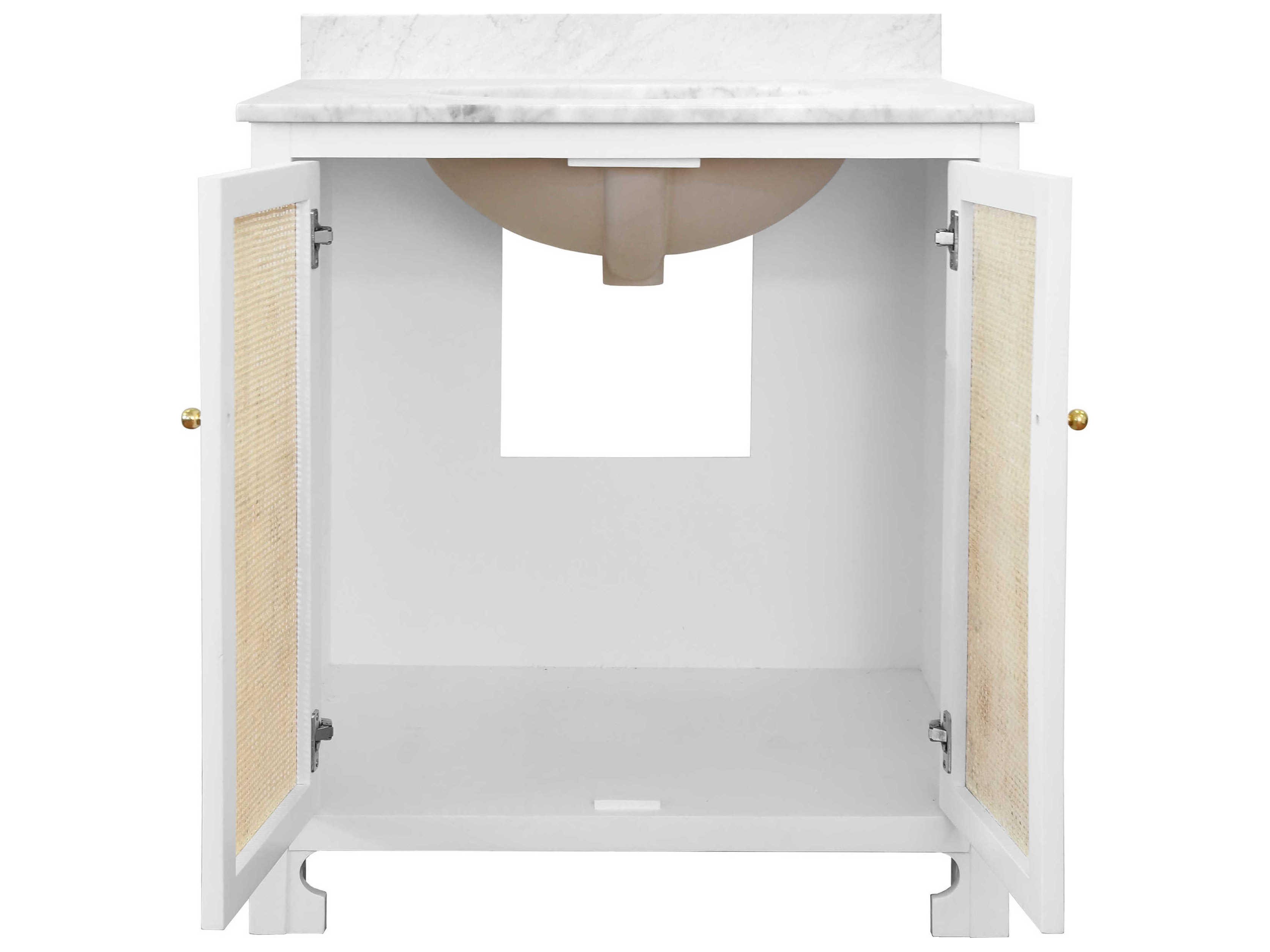 Worlds Away Matte White Lacquer 30" Vanity