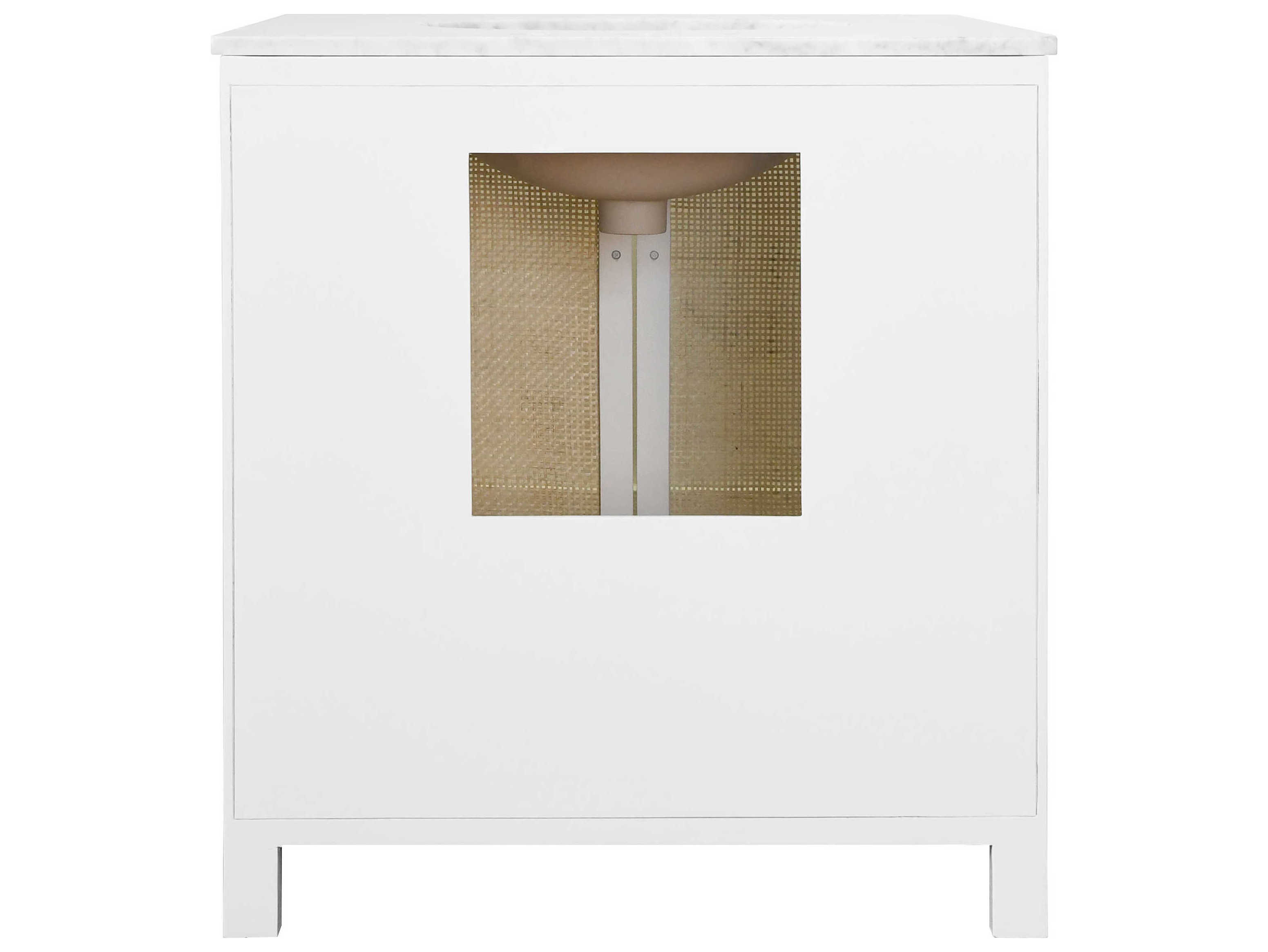 Worlds Away Matte White Lacquer 30" Vanity