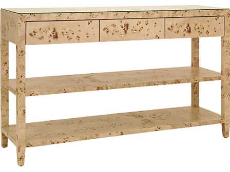 Worlds Away Briar Rectangular Wood Brown Console Table