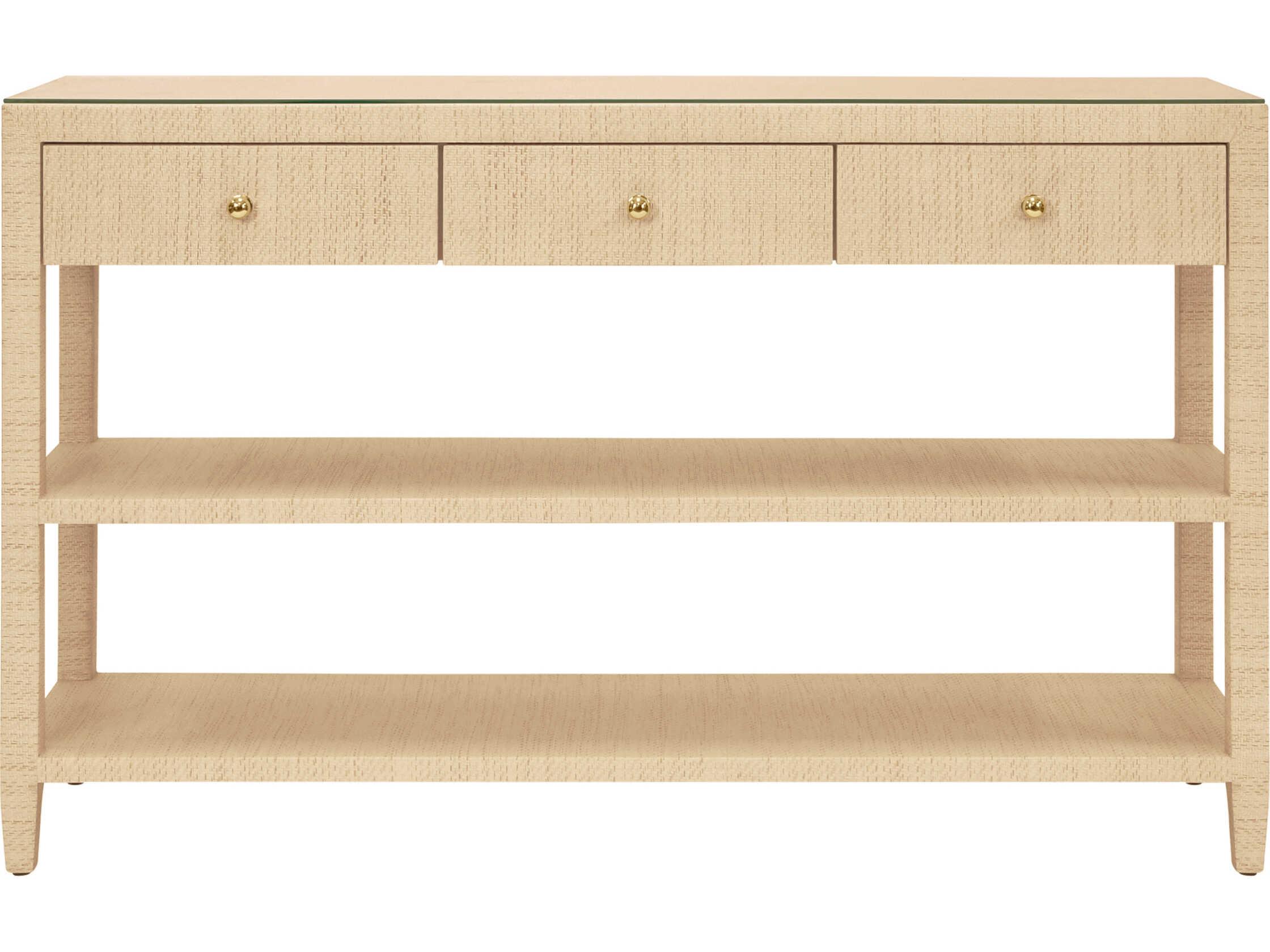 Worlds Away Briar Rectangular Wood Brown Console Table