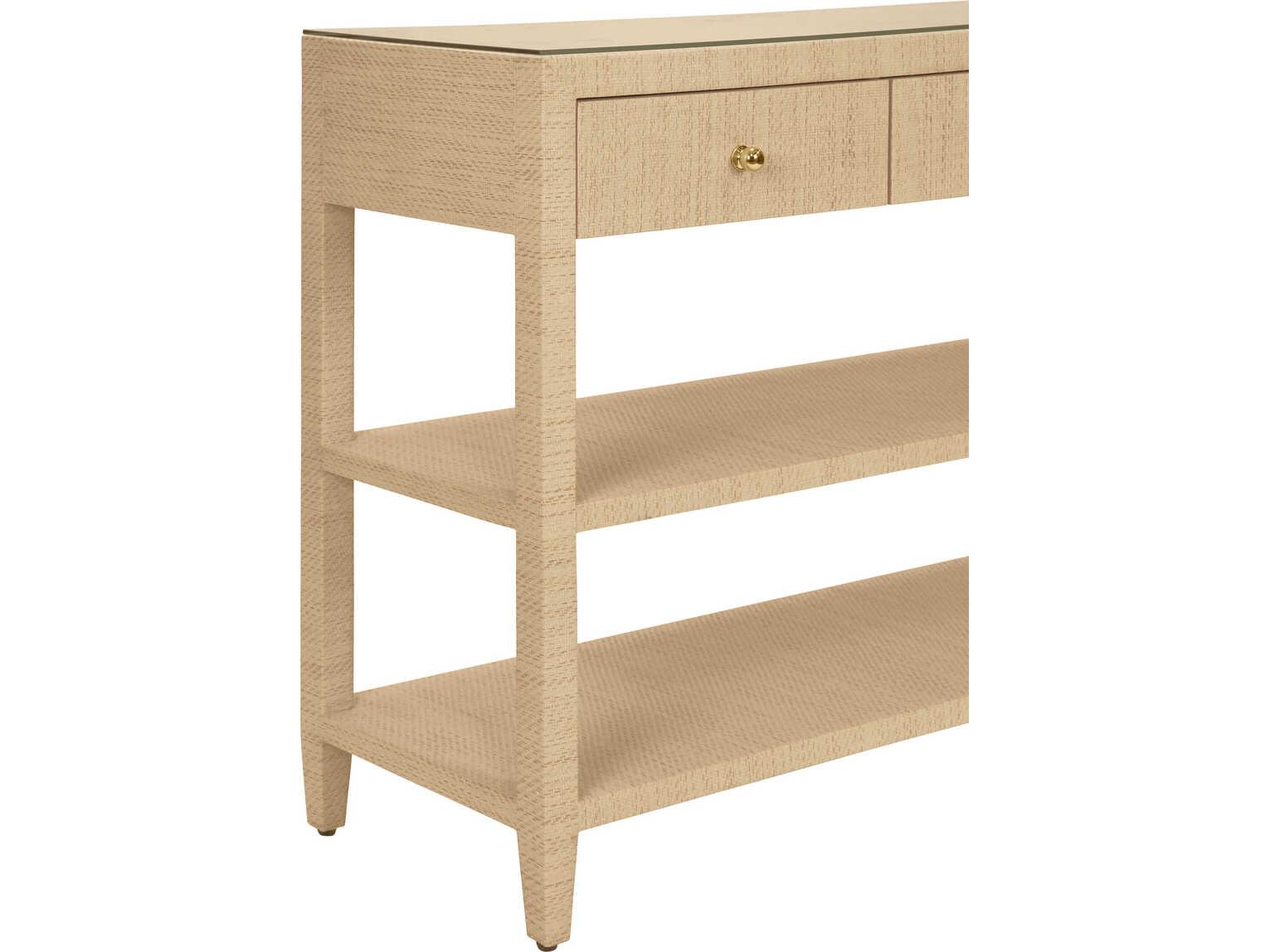 Worlds Away Briar Rectangular Wood Brown Console Table