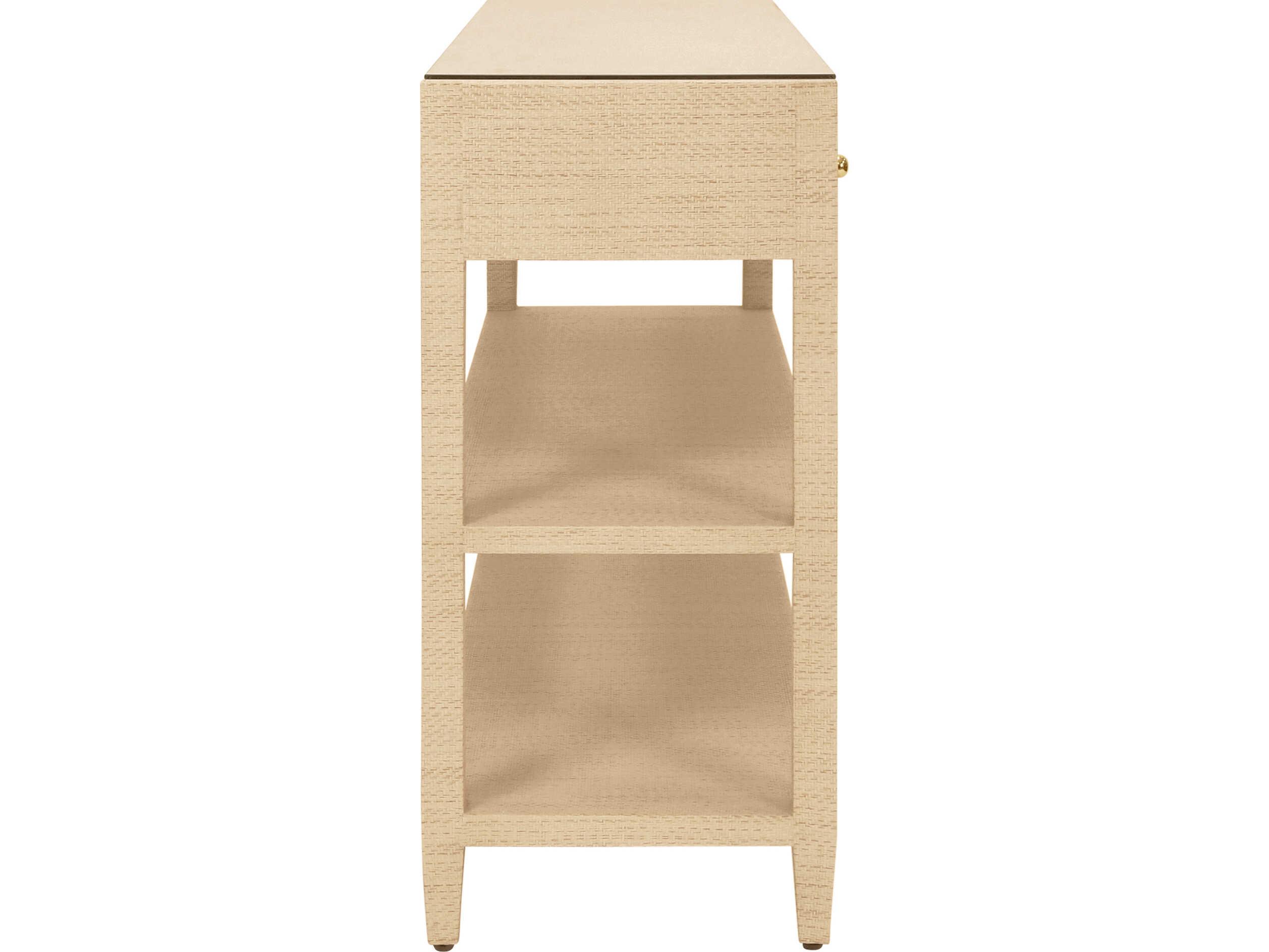 Worlds Away Briar Rectangular Wood Brown Console Table