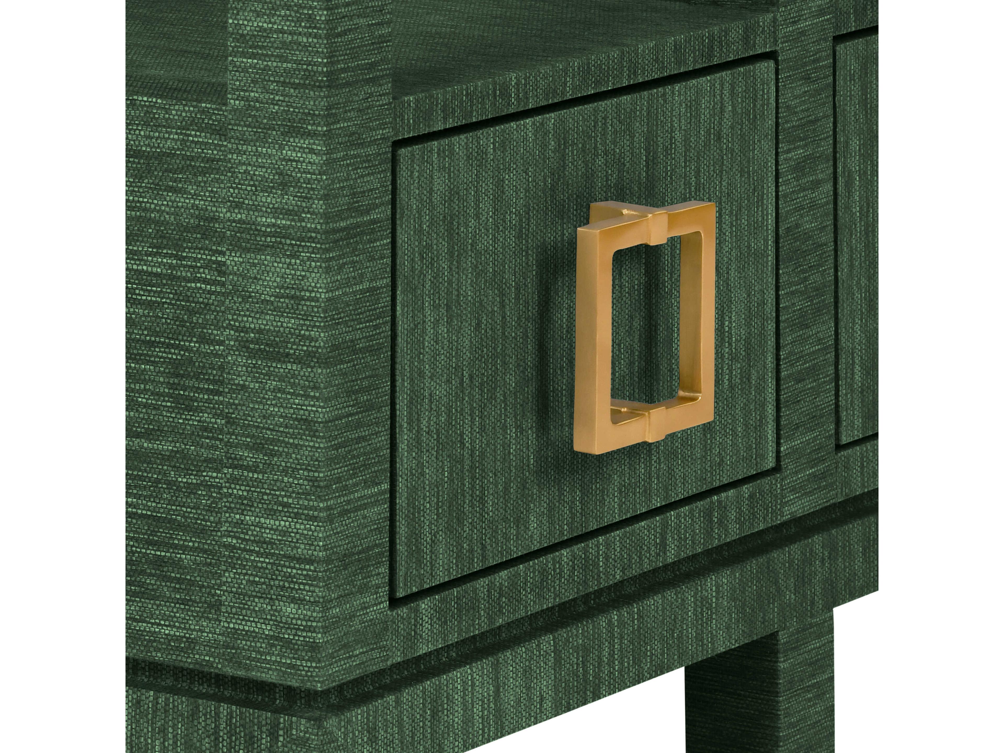 Worlds Away Campbell Rectangular Wood Green Console Table