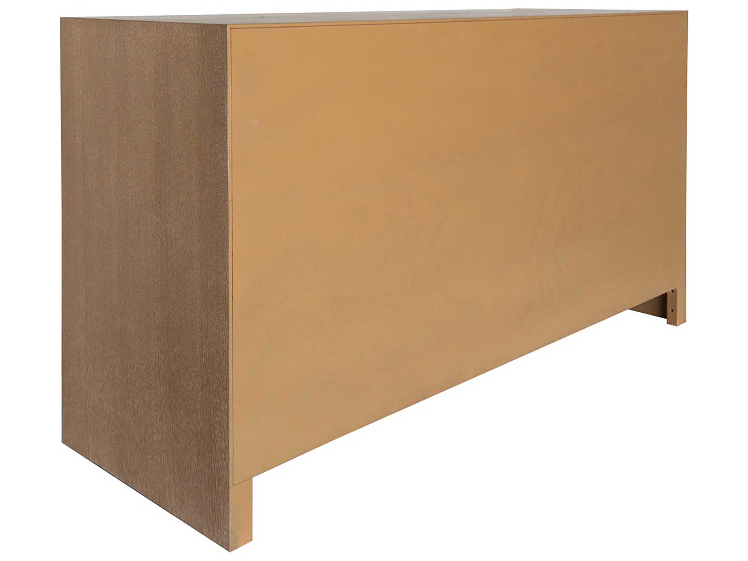 Worlds Away 6-Drawers Brown Hardwood Double Dresser