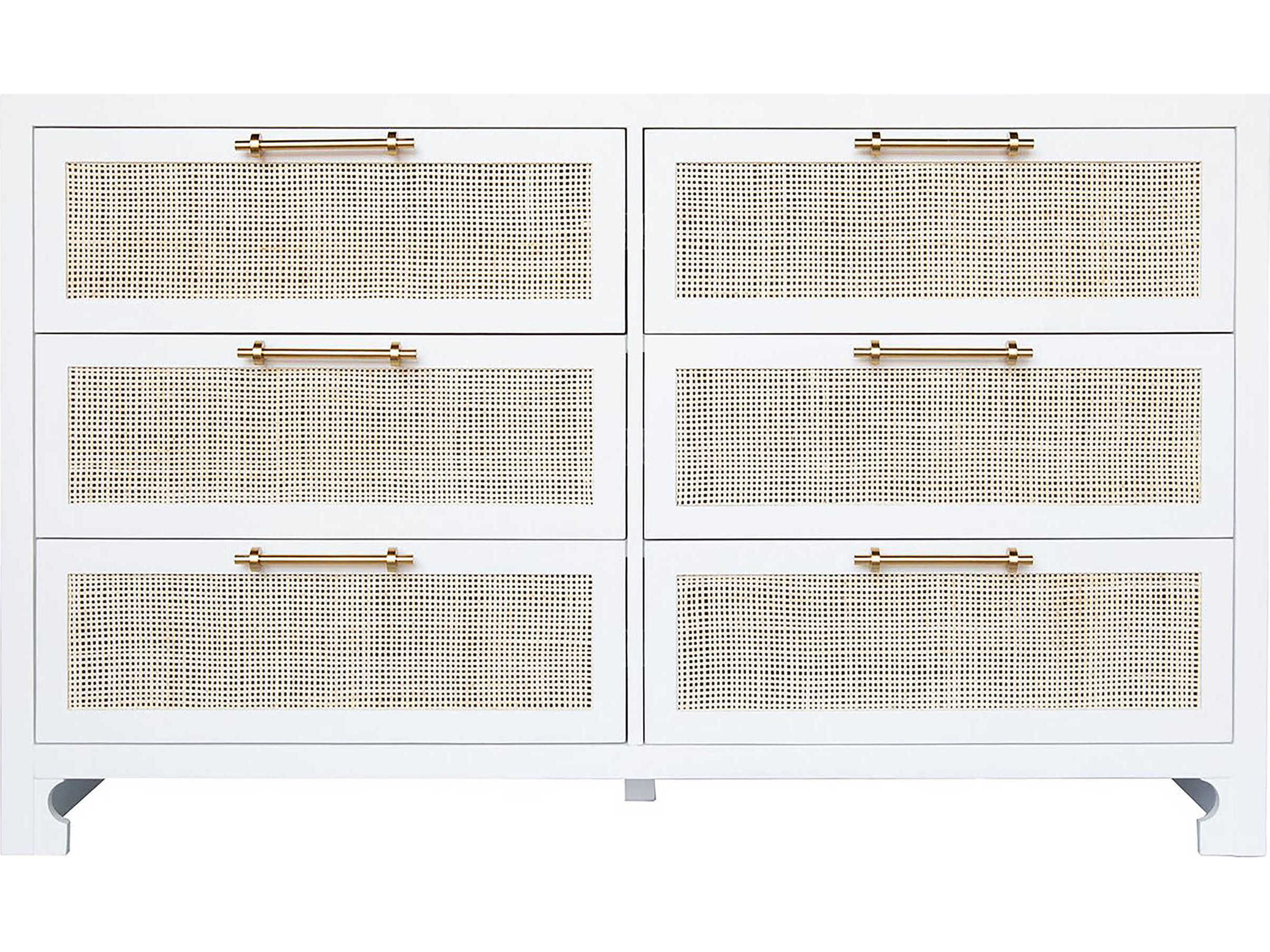 Worlds Away 6-Drawers Hardwood Double Dresser