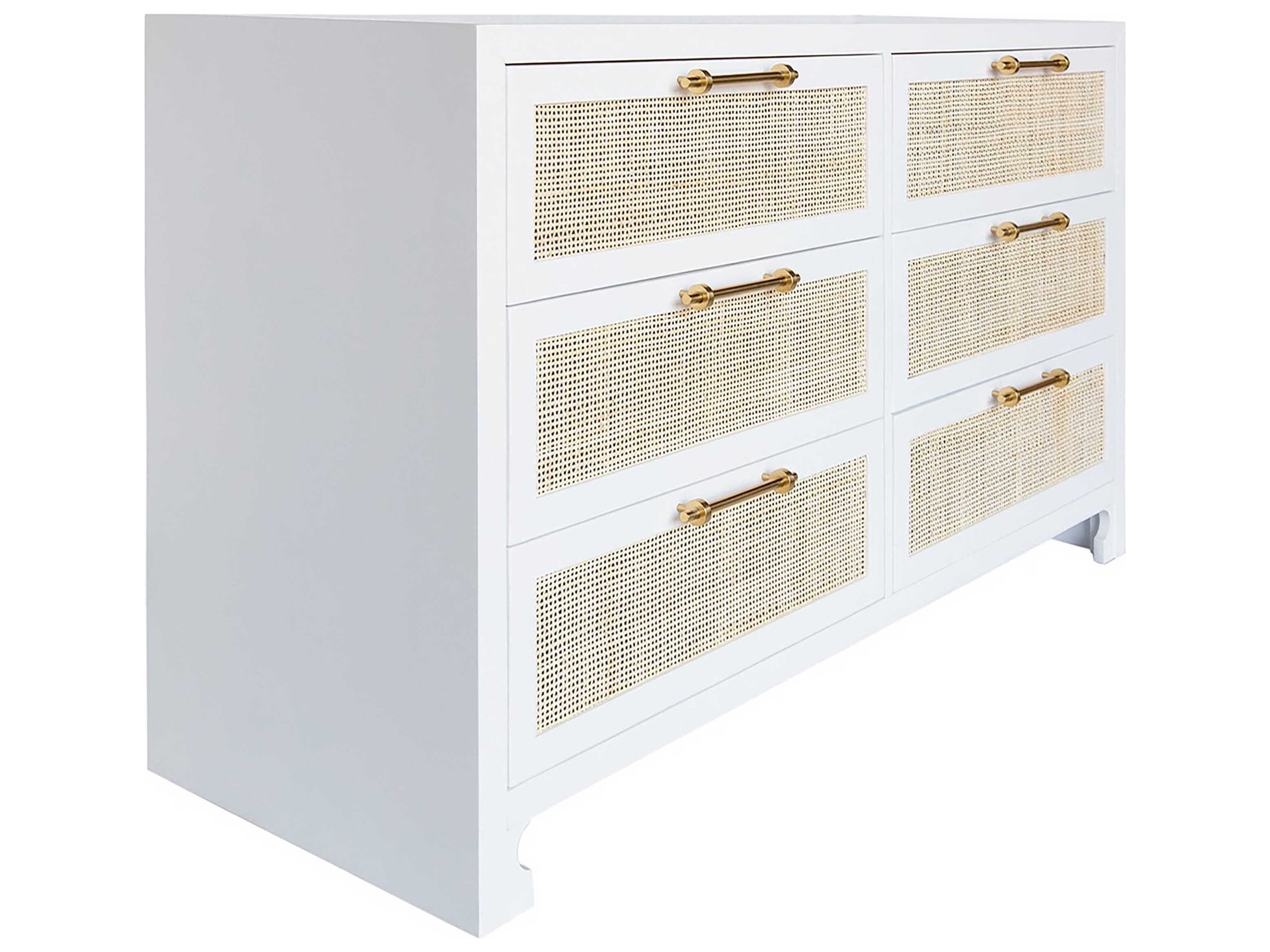 Worlds Away 6-Drawers Hardwood Double Dresser