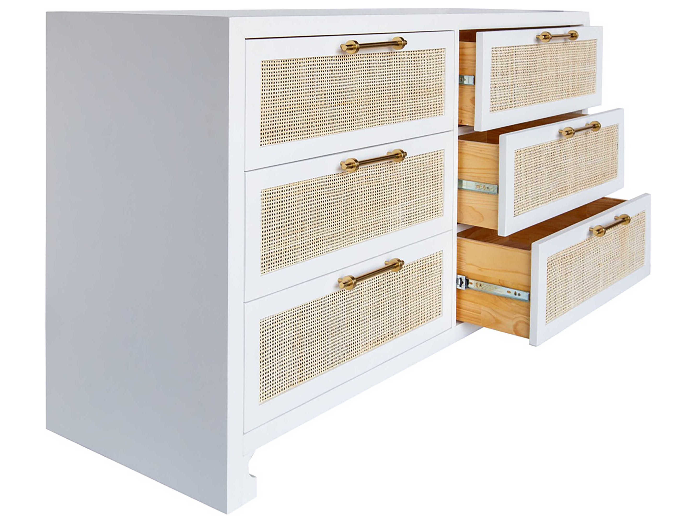 Worlds Away 6-Drawers Hardwood Double Dresser