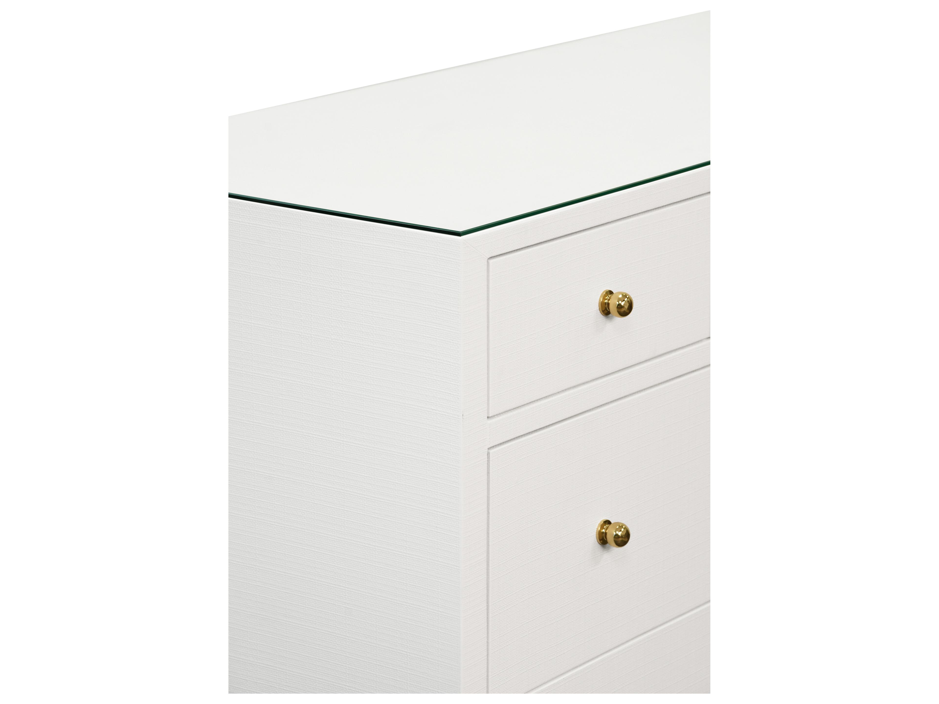 Worlds Away 7-Drawers White Double Dresser