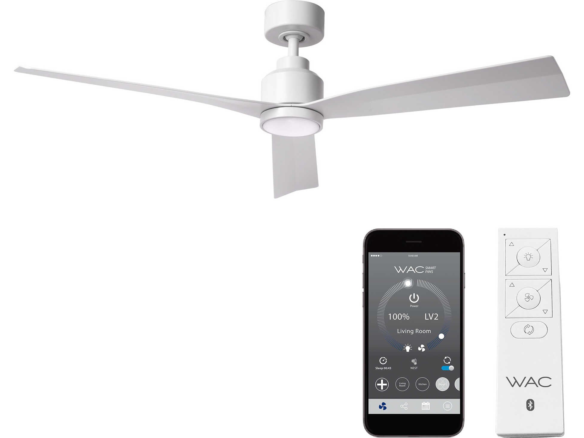 WAC Lighting Clean 52" LED Ceiling Fan