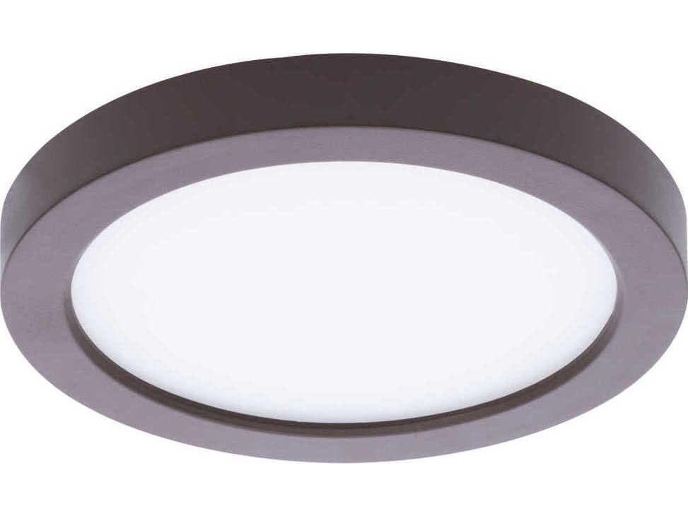 WAC Lighting Round 1-Light Bronze LED Flush Mount