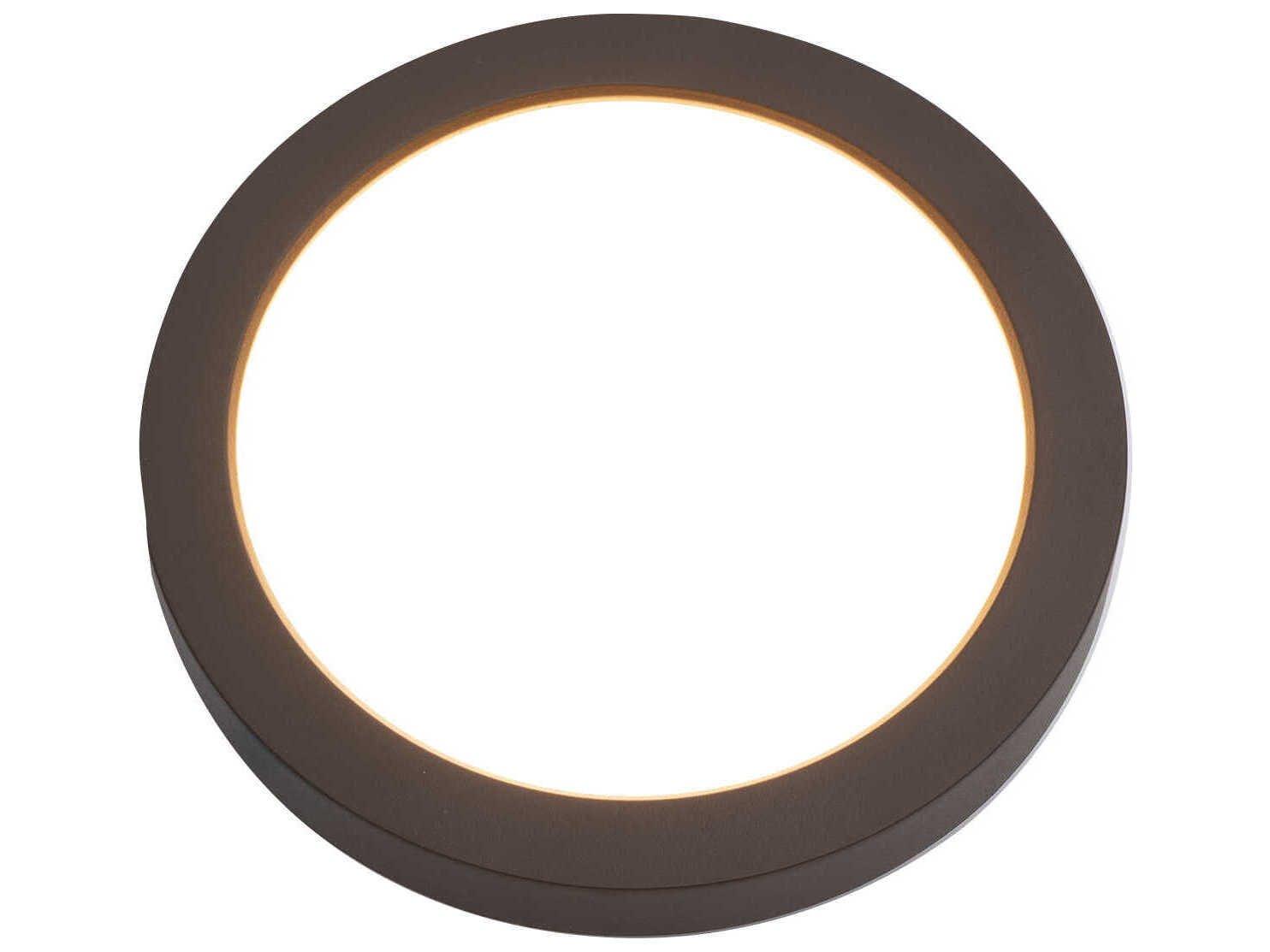 WAC Lighting Round 1-Light Bronze LED Flush Mount