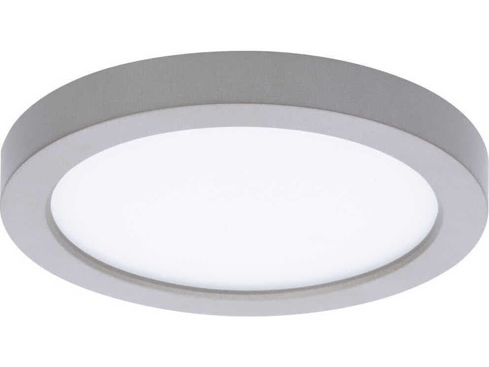 WAC Lighting Round 1-Light Nickel LED Flush Mount