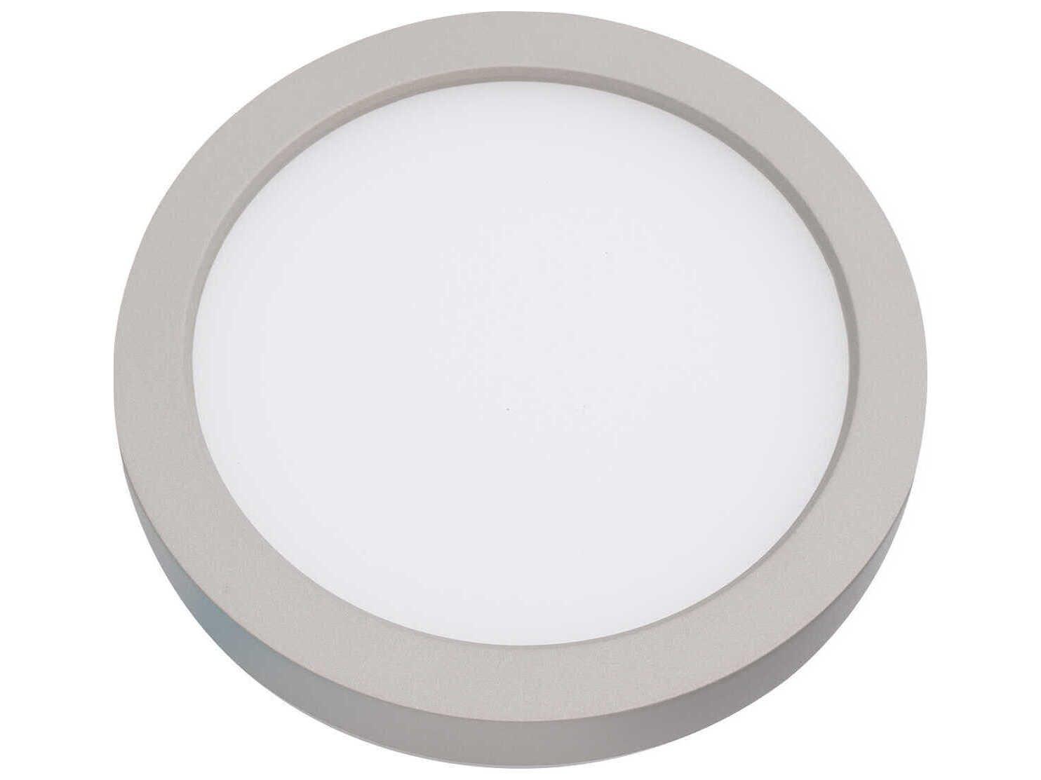 WAC Lighting Round 1-Light Nickel LED Flush Mount