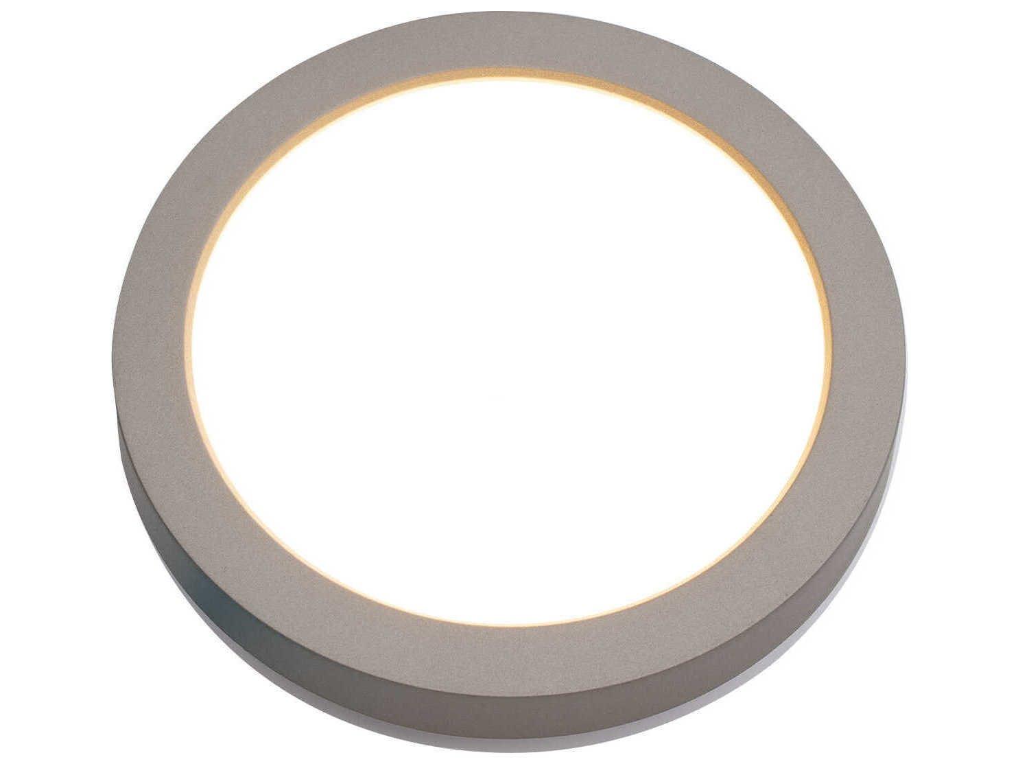 WAC Lighting Round 1-Light Nickel LED Flush Mount
