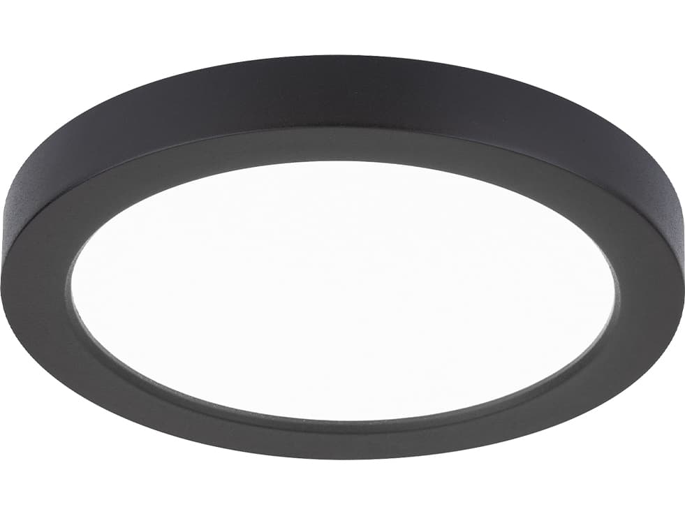 WAC Lighting Round 1-Light Black LED Flush Mount