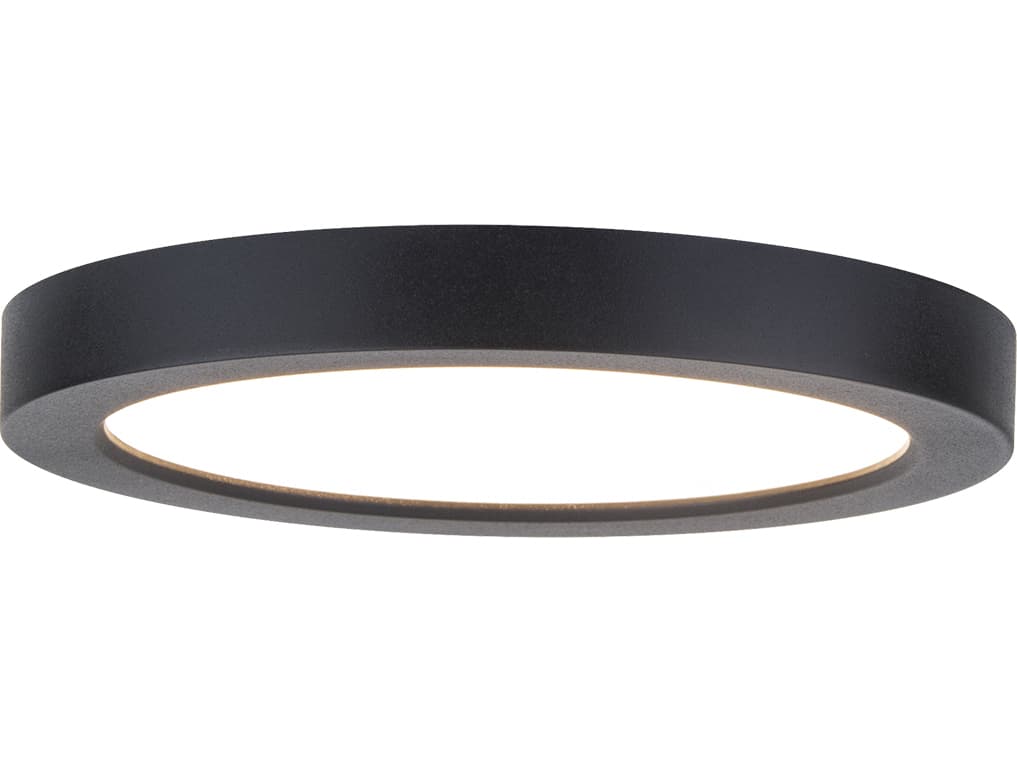 WAC Lighting Round 1-Light Black LED Flush Mount