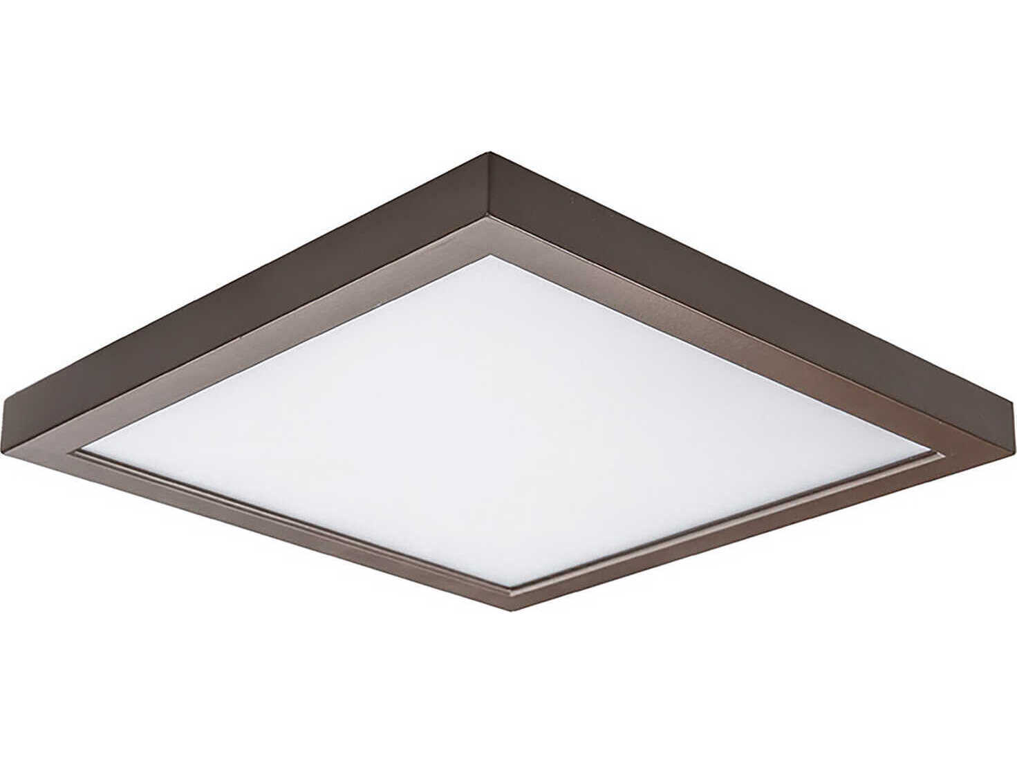 WAC Lighting Square 1-Light Bronze Flush Mount