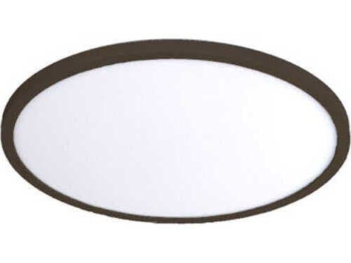 WAC Lighting Round 1-Light Bronze LED Flush Mount