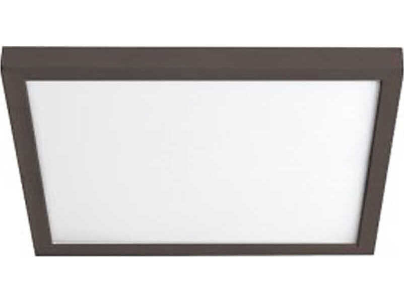 WAC Lighting Square 1-Light Bronze Flush Mount