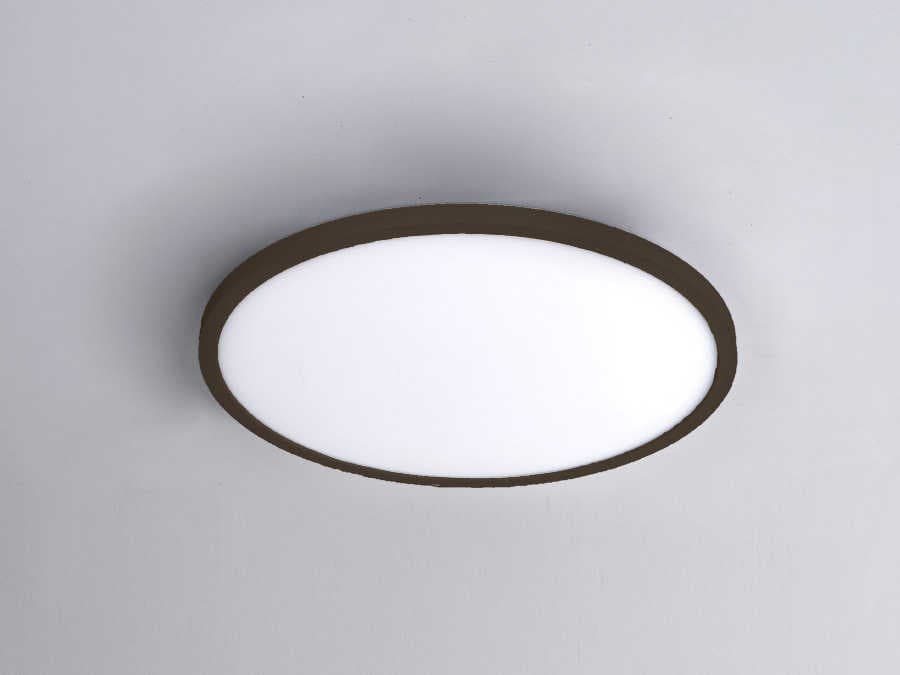 WAC Lighting Round 1-Light Bronze LED Flush Mount