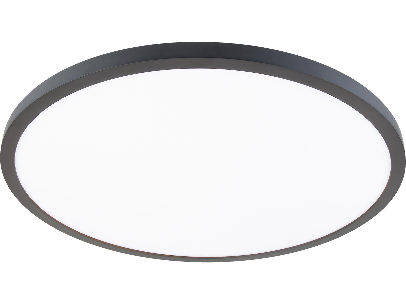 WAC Lighting Round 1-Light Black LED Flush Mount