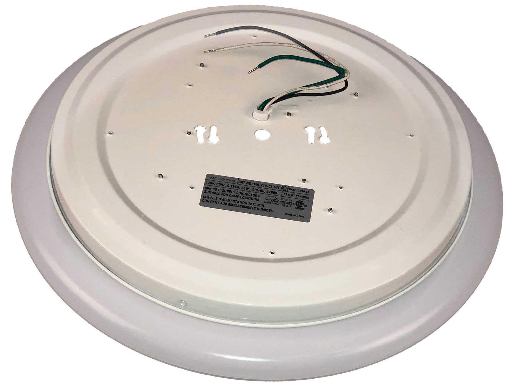 WAC Lighting Glo 1-Light White LED Bowl Flush Mount