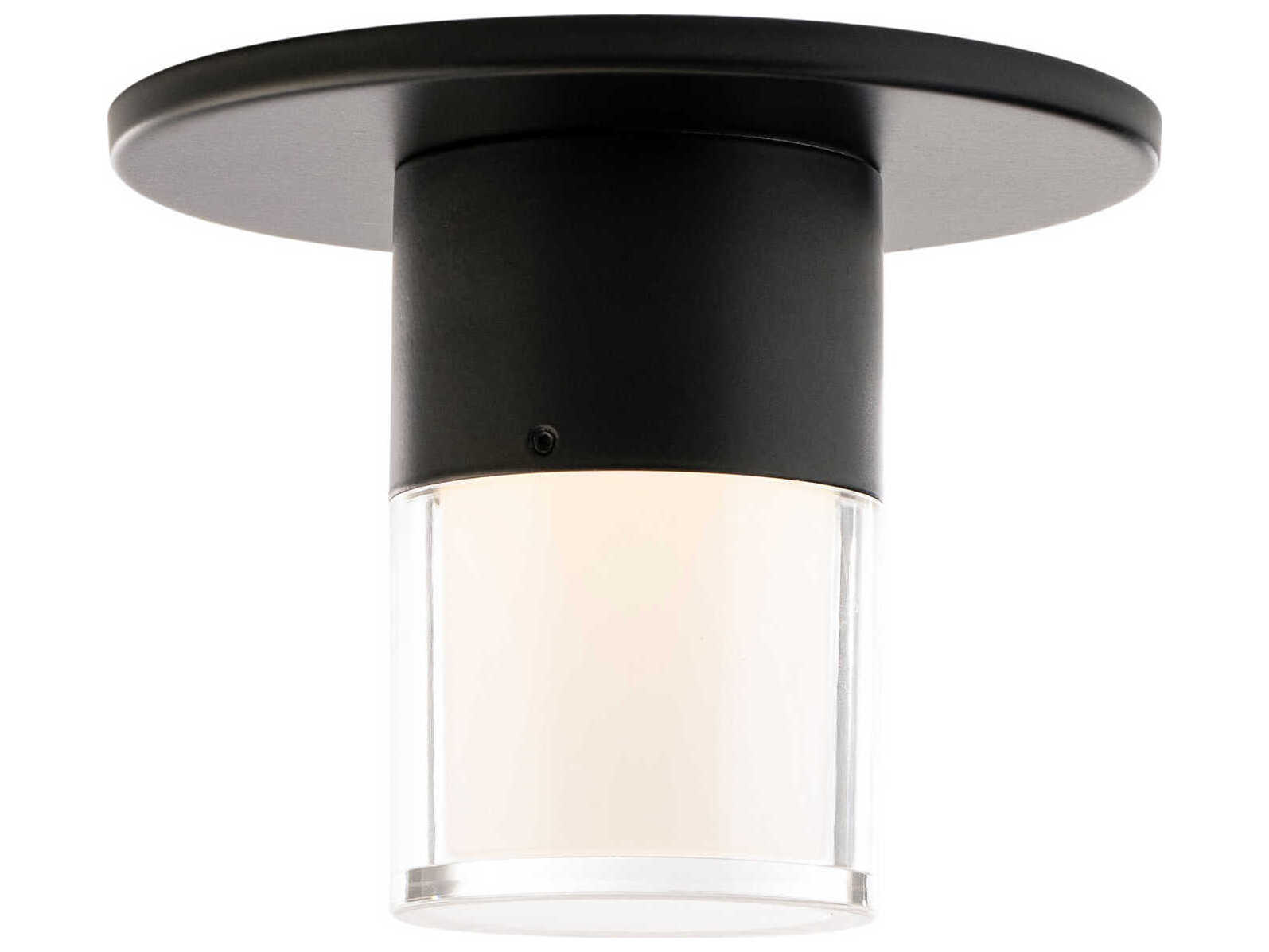 WAC Lighting Twist-N-Lite 1-Light Black Flush Mount