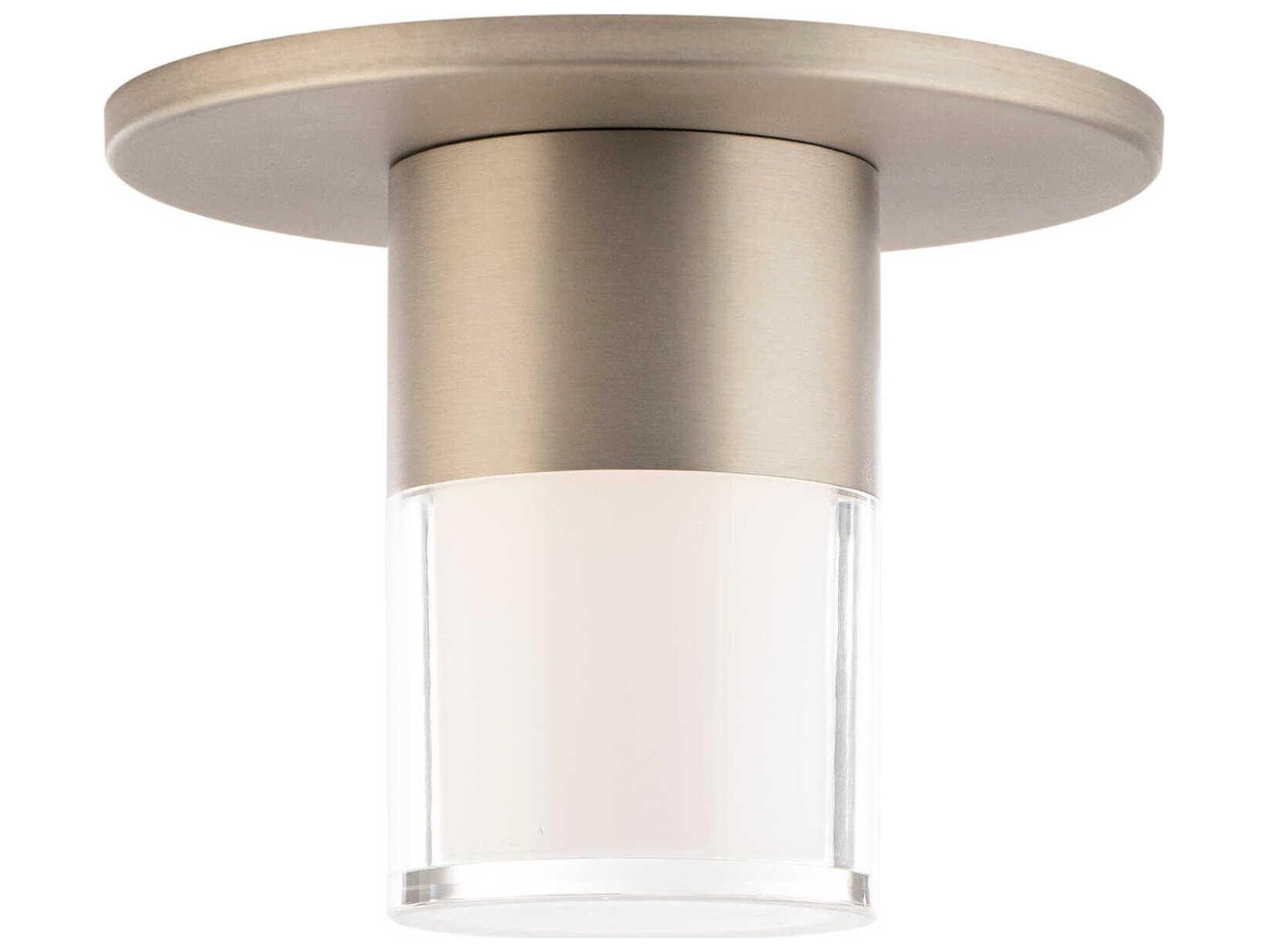 WAC Lighting Twist-N-Lite 1-Light Brushed Nickel Flush Mount