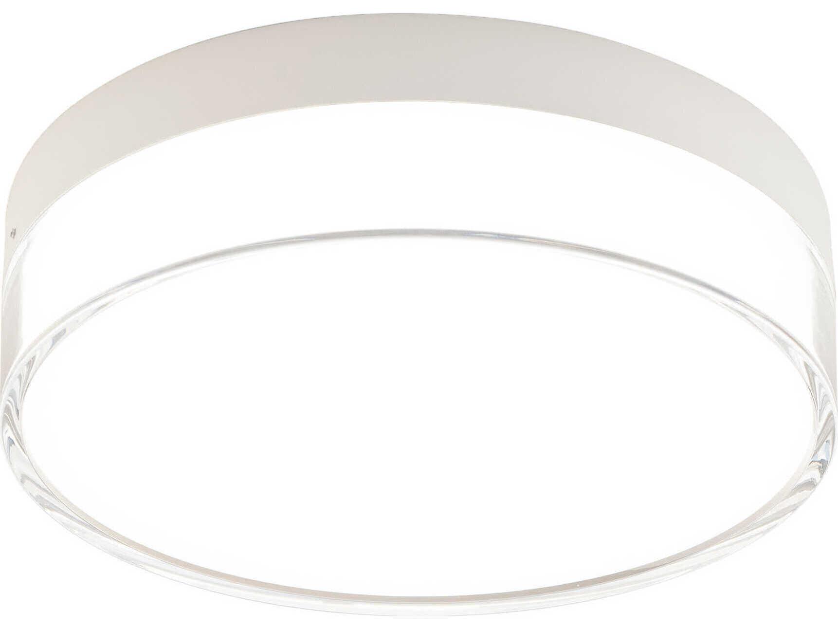 WAC Lighting Twist-N-Lite 1-Light White Round Flush Mount