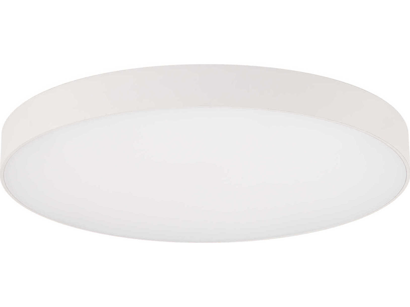WAC Lighting Edgeless 1-Light White Round Flush Mount