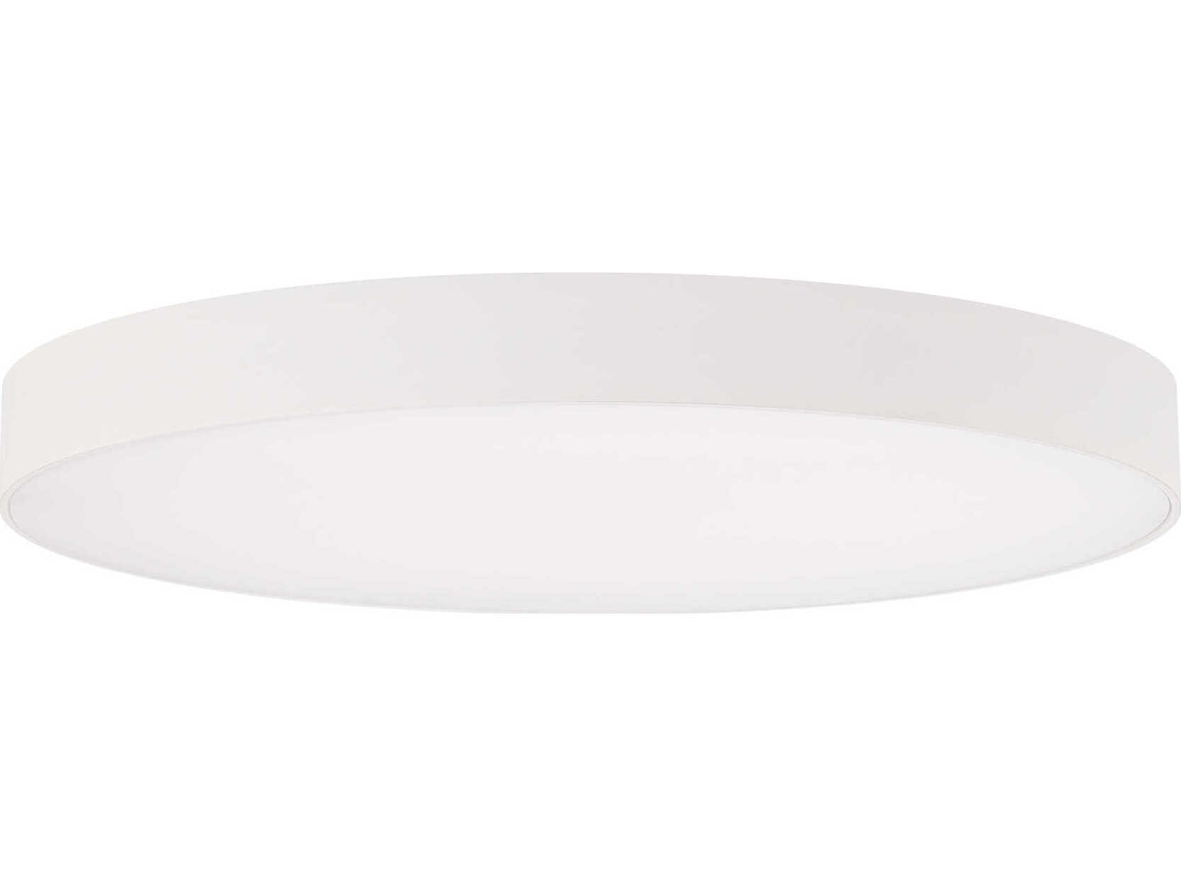 WAC Lighting Edgeless 1-Light White Round Flush Mount