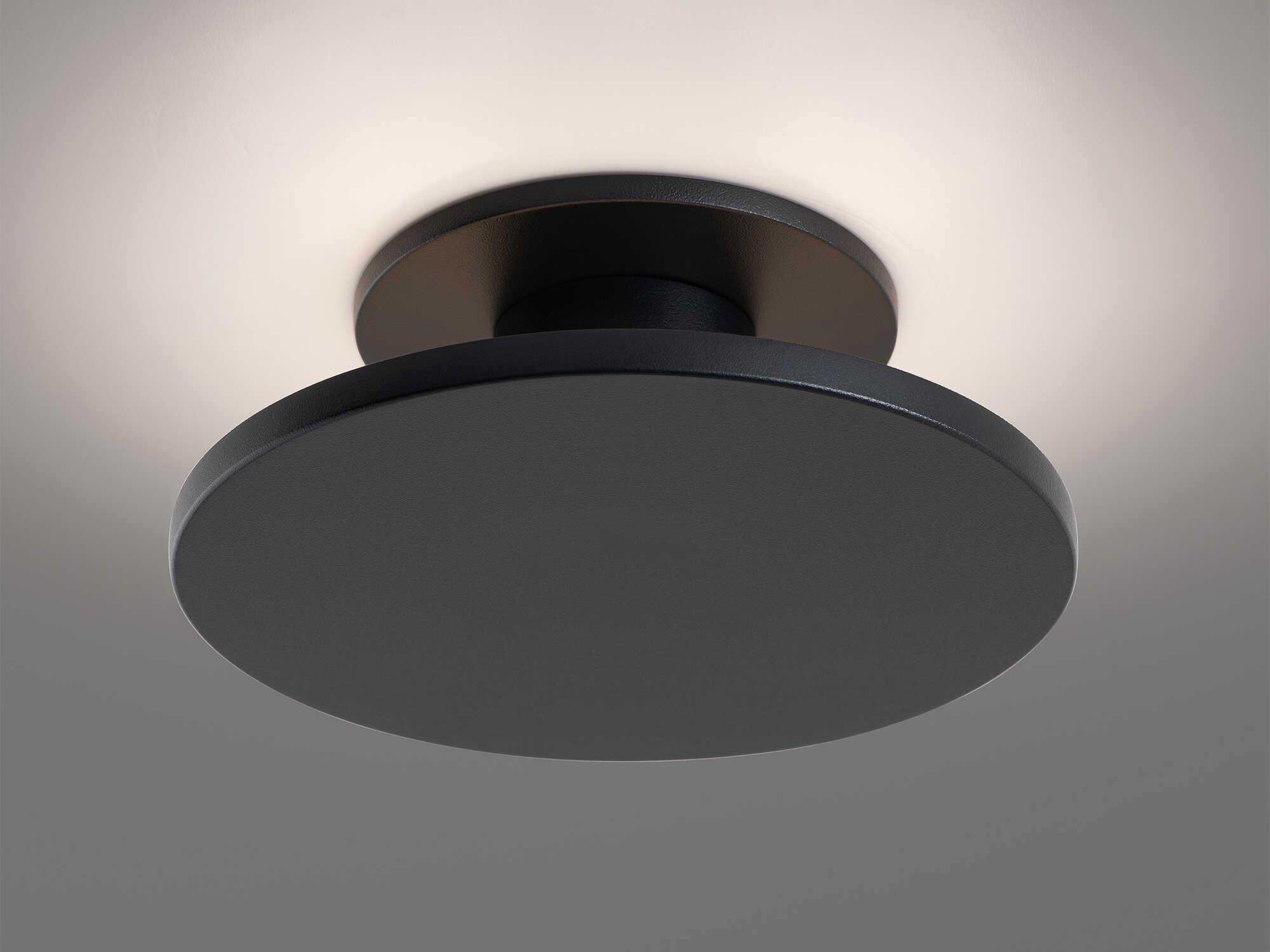 WAC Lighting Twist-N-Lite 1-Light Black Round Semi Flush Mount