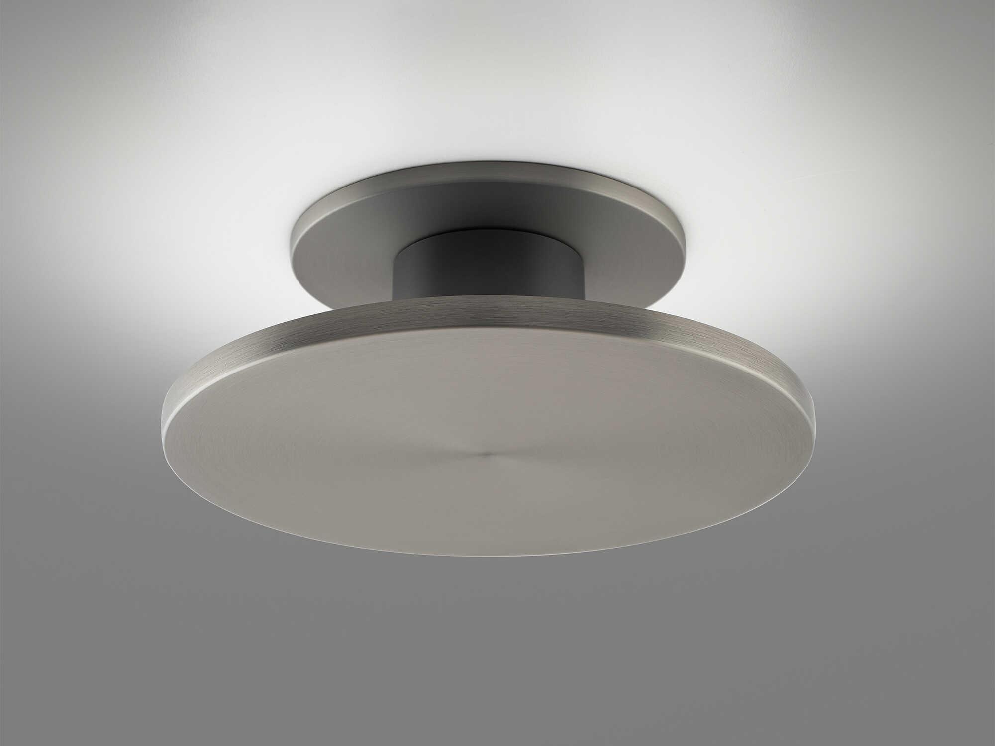 WAC Lighting Twist-N-Lite 1-Light Brushed Nickel Round Semi Flush Mount