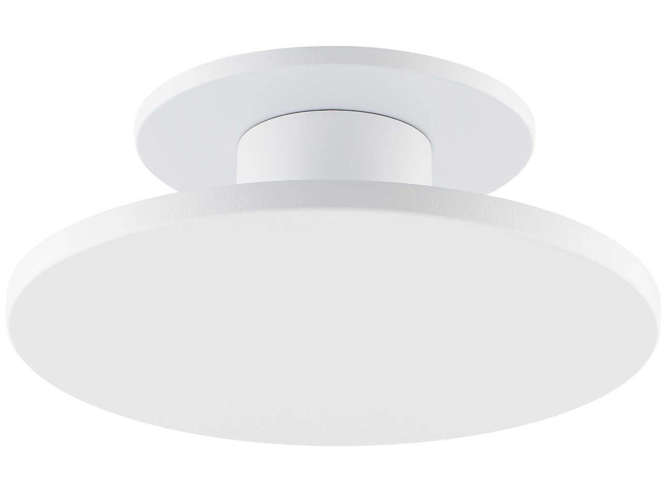 WAC Lighting Twist-N-Lite 1-Light White Round Semi Flush Mount