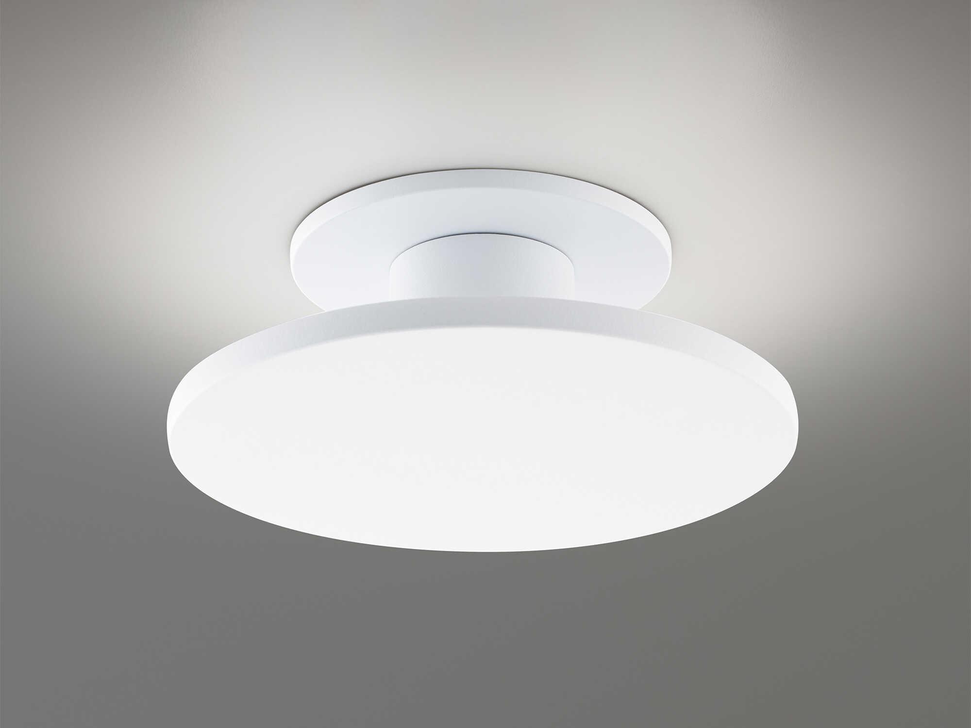 WAC Lighting Twist-N-Lite 1-Light White Round Semi Flush Mount
