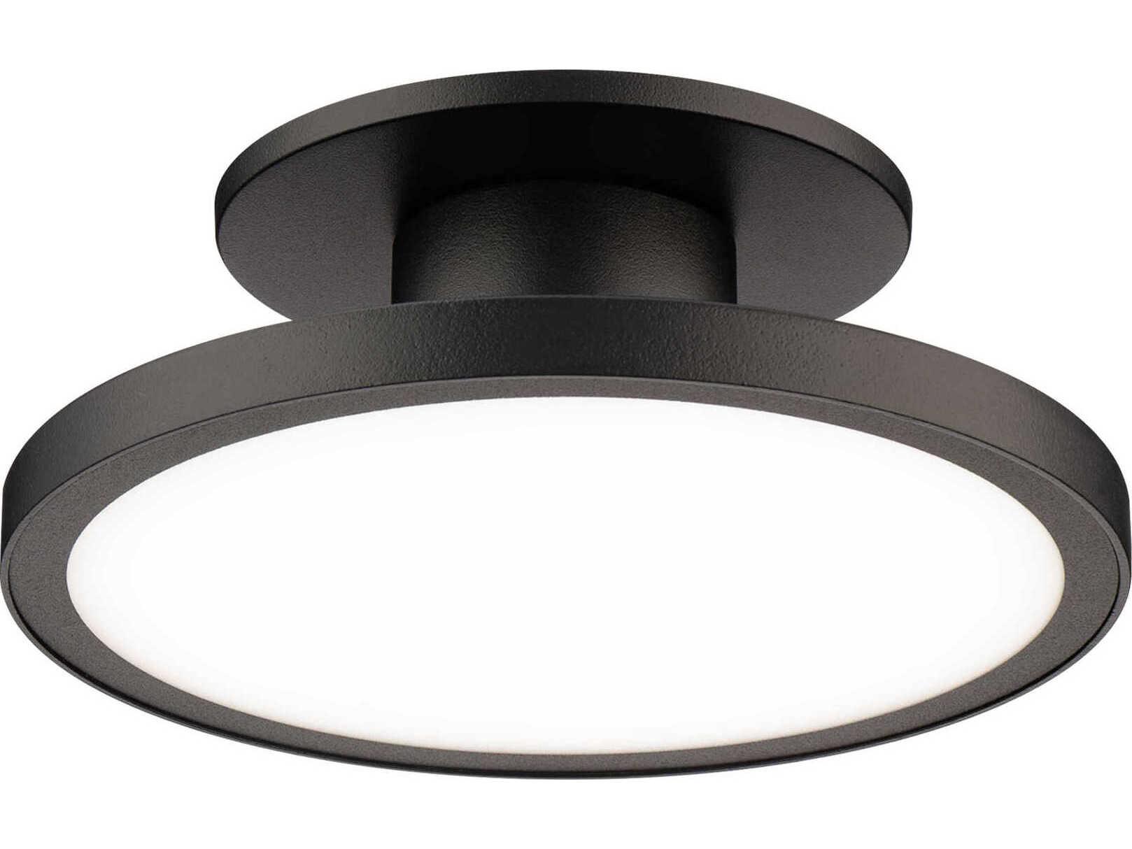 WAC Lighting Twist-N-Lite 1-Light Black Round Semi Flush Mount