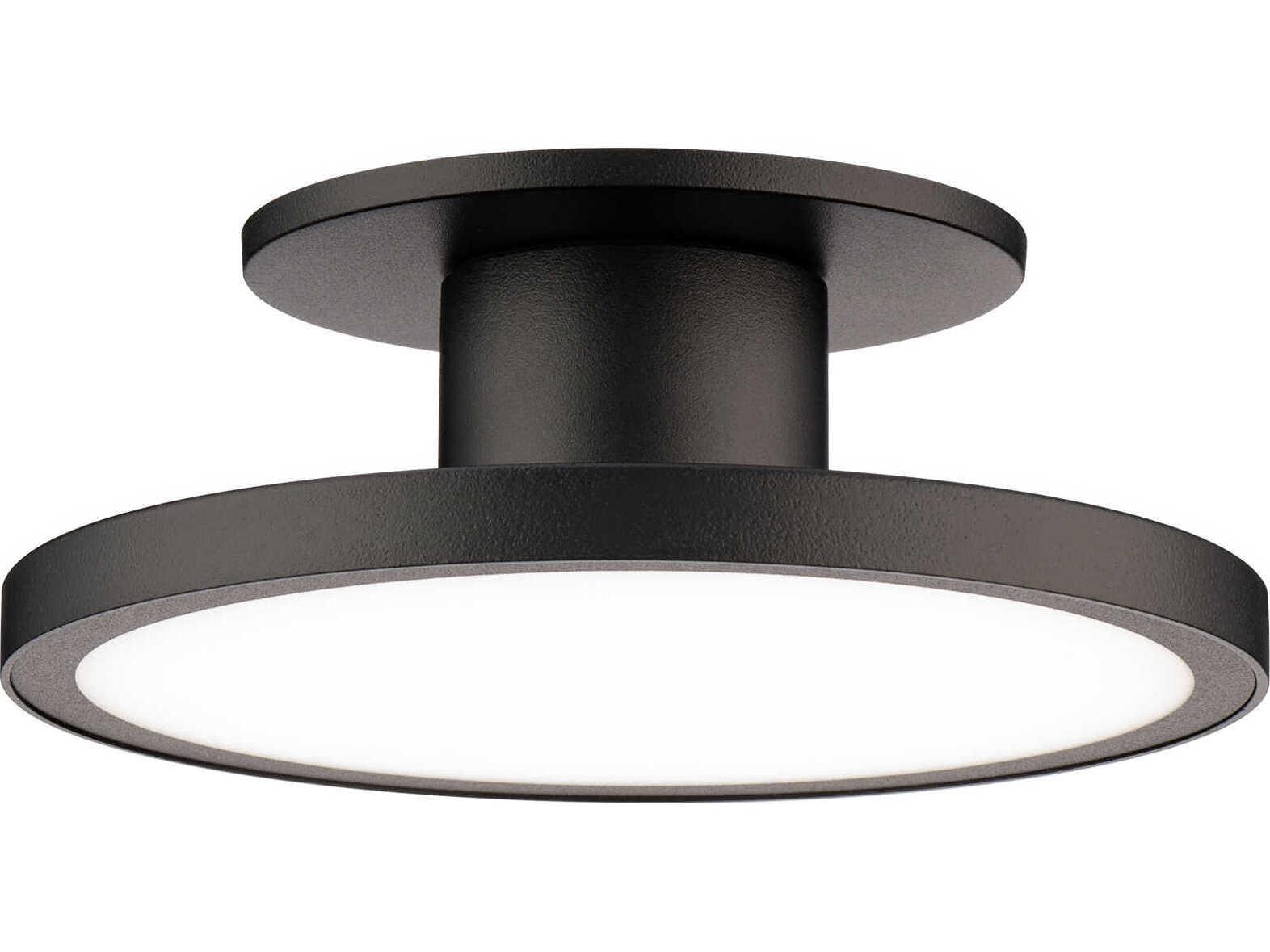 WAC Lighting Twist-N-Lite 1-Light Black Round Semi Flush Mount