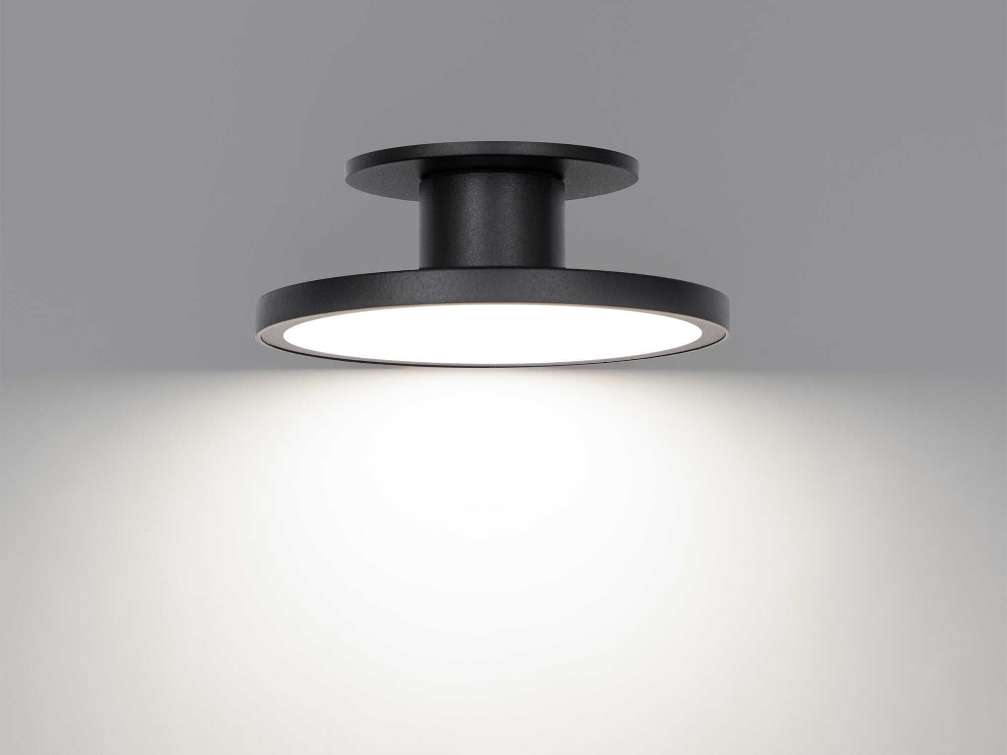 WAC Lighting Twist-N-Lite 1-Light Black Round Semi Flush Mount