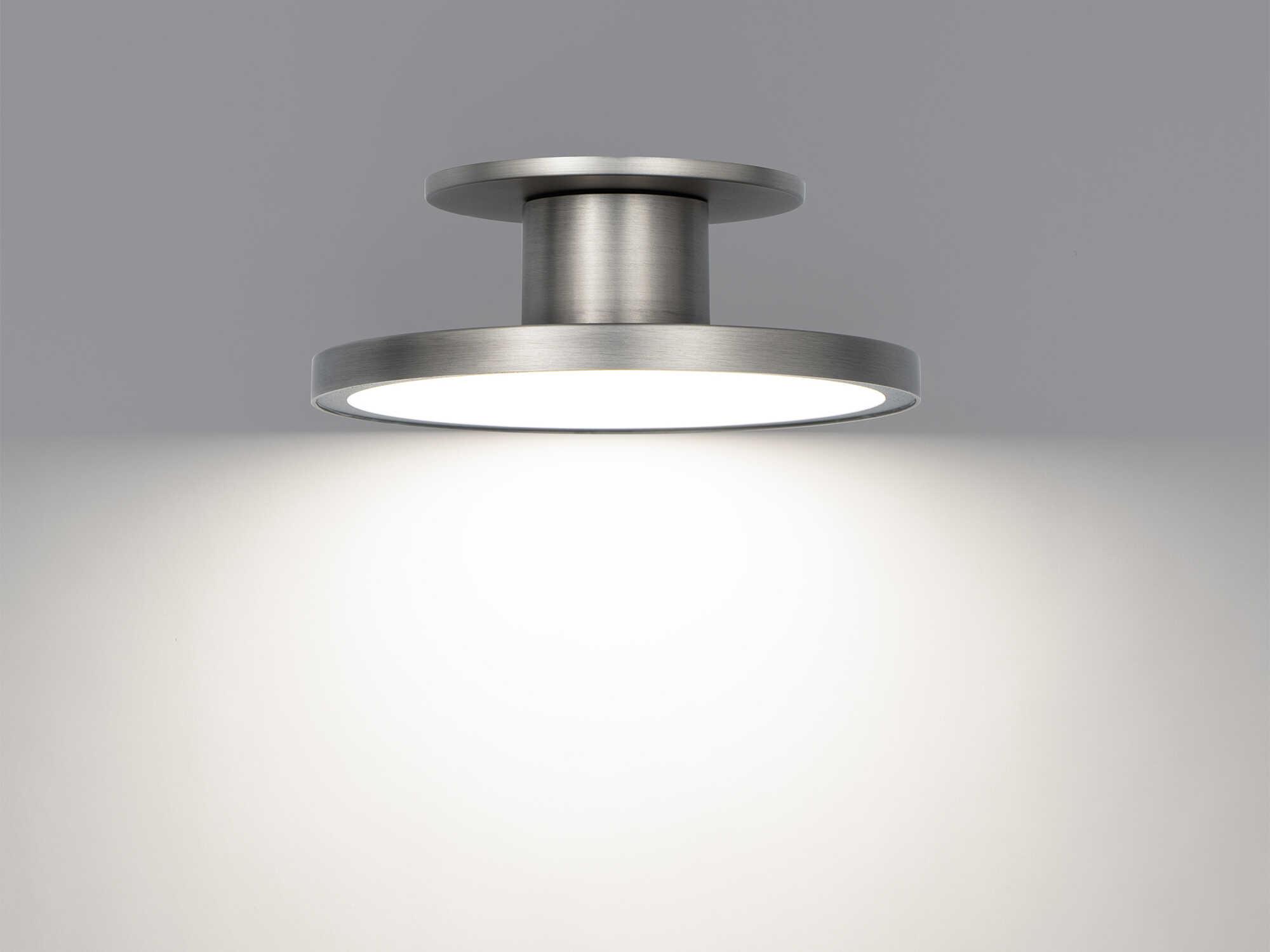 WAC Lighting Twist-N-Lite 1-Light Brushed Nickel Round Semi Flush Mount