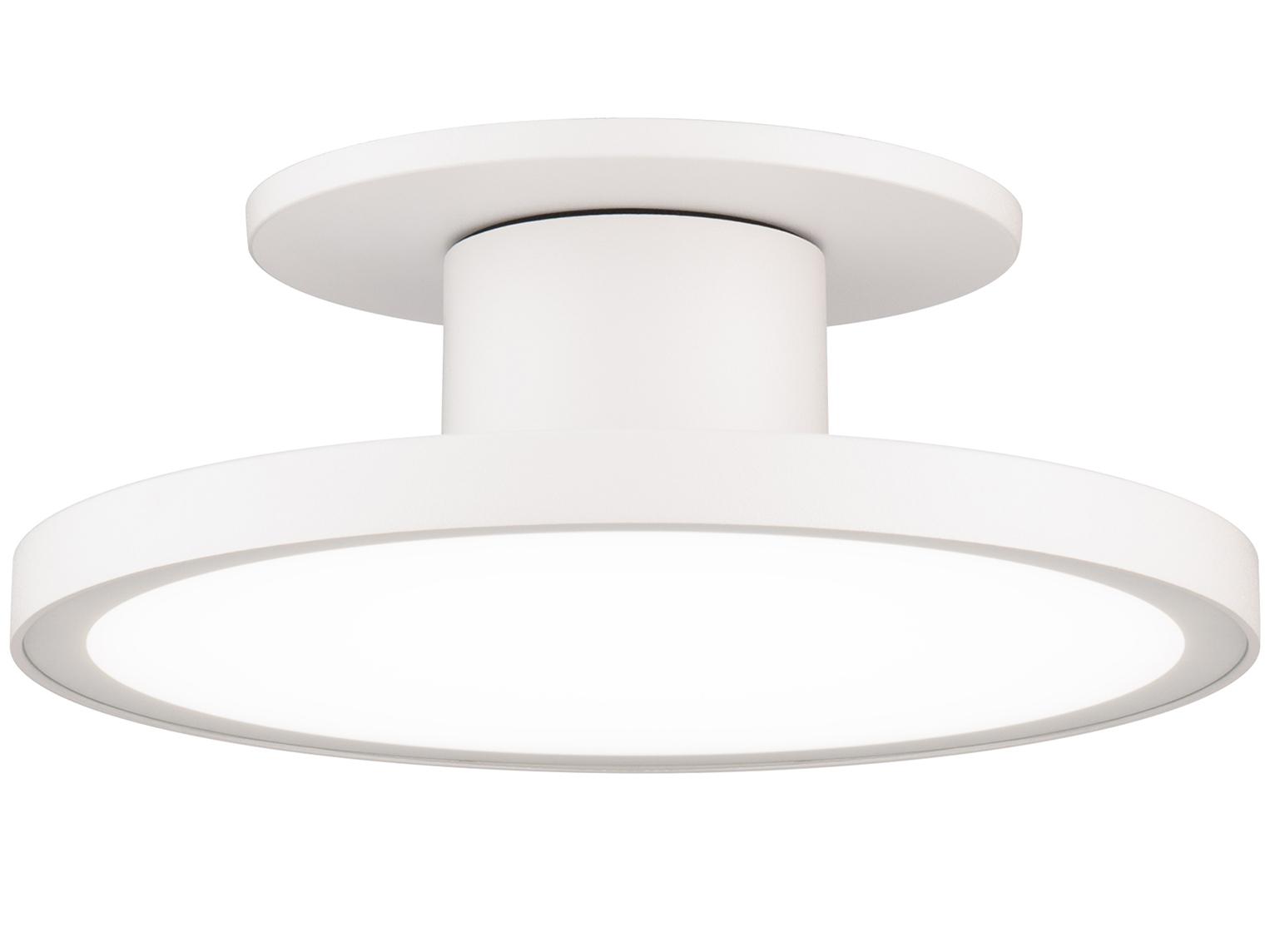 WAC Lighting Twist-N-Lite 1-Light White Round Semi Flush Mount