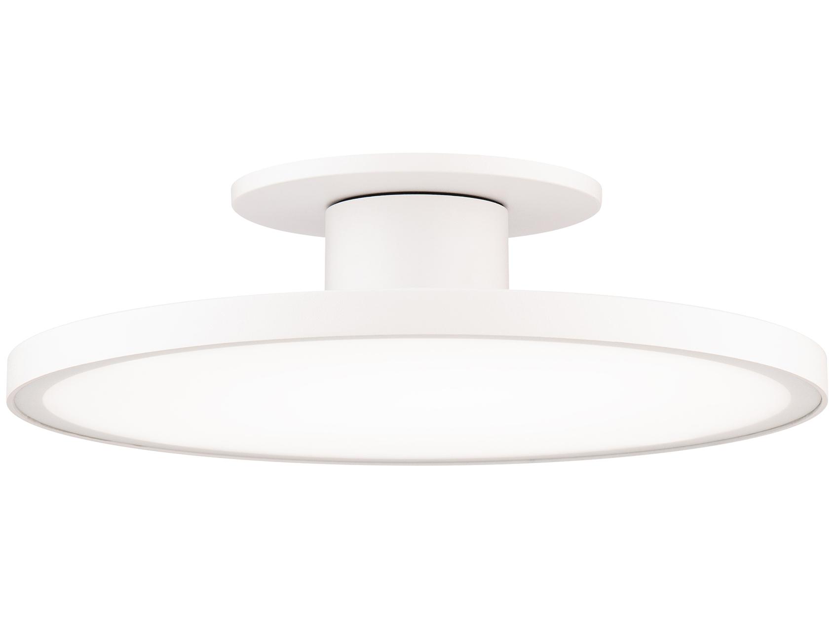 WAC Lighting Twist-N-Lite 1-Light White Round Semi Flush Mount