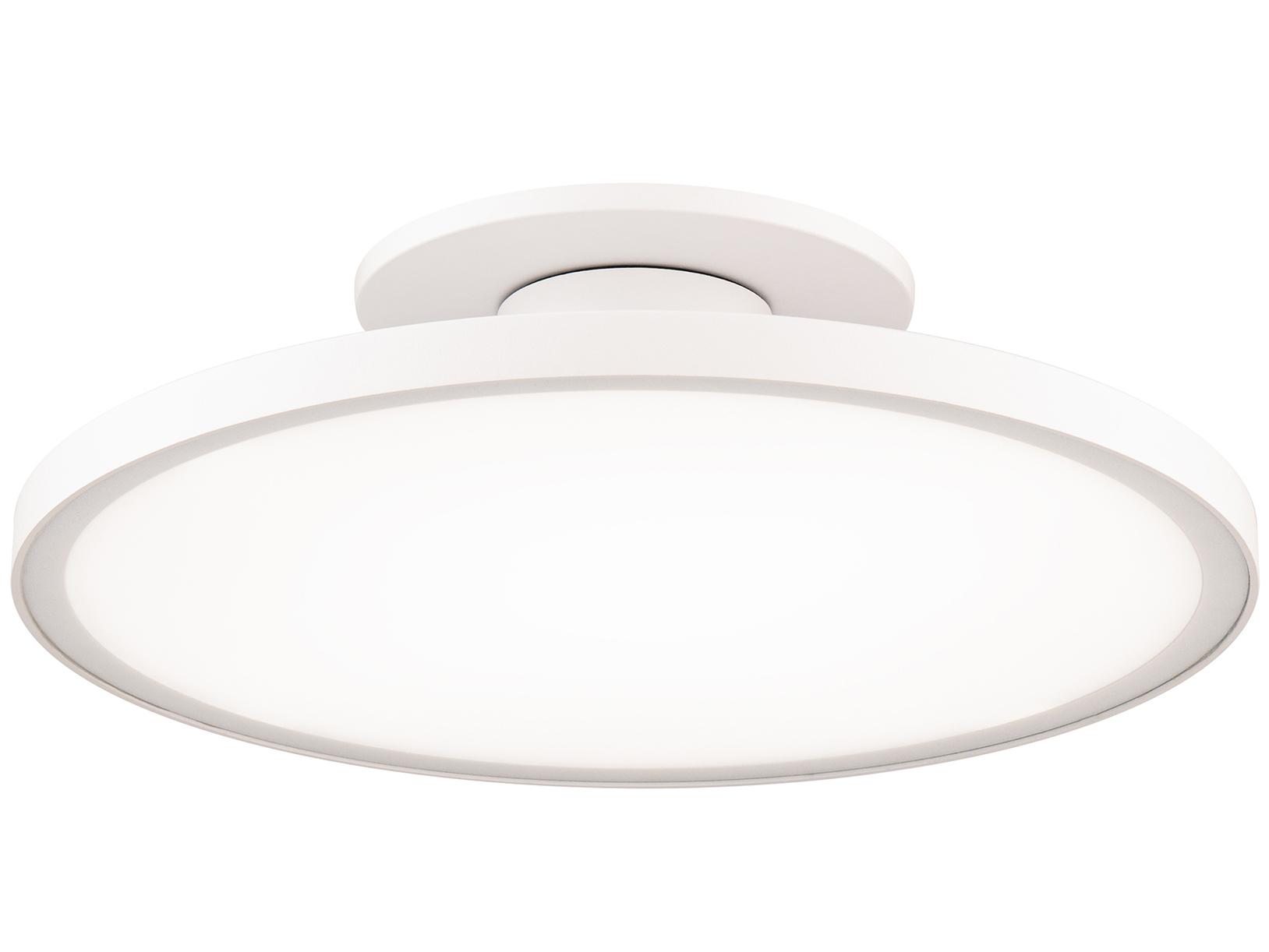 WAC Lighting Twist-N-Lite 1-Light White Round Semi Flush Mount
