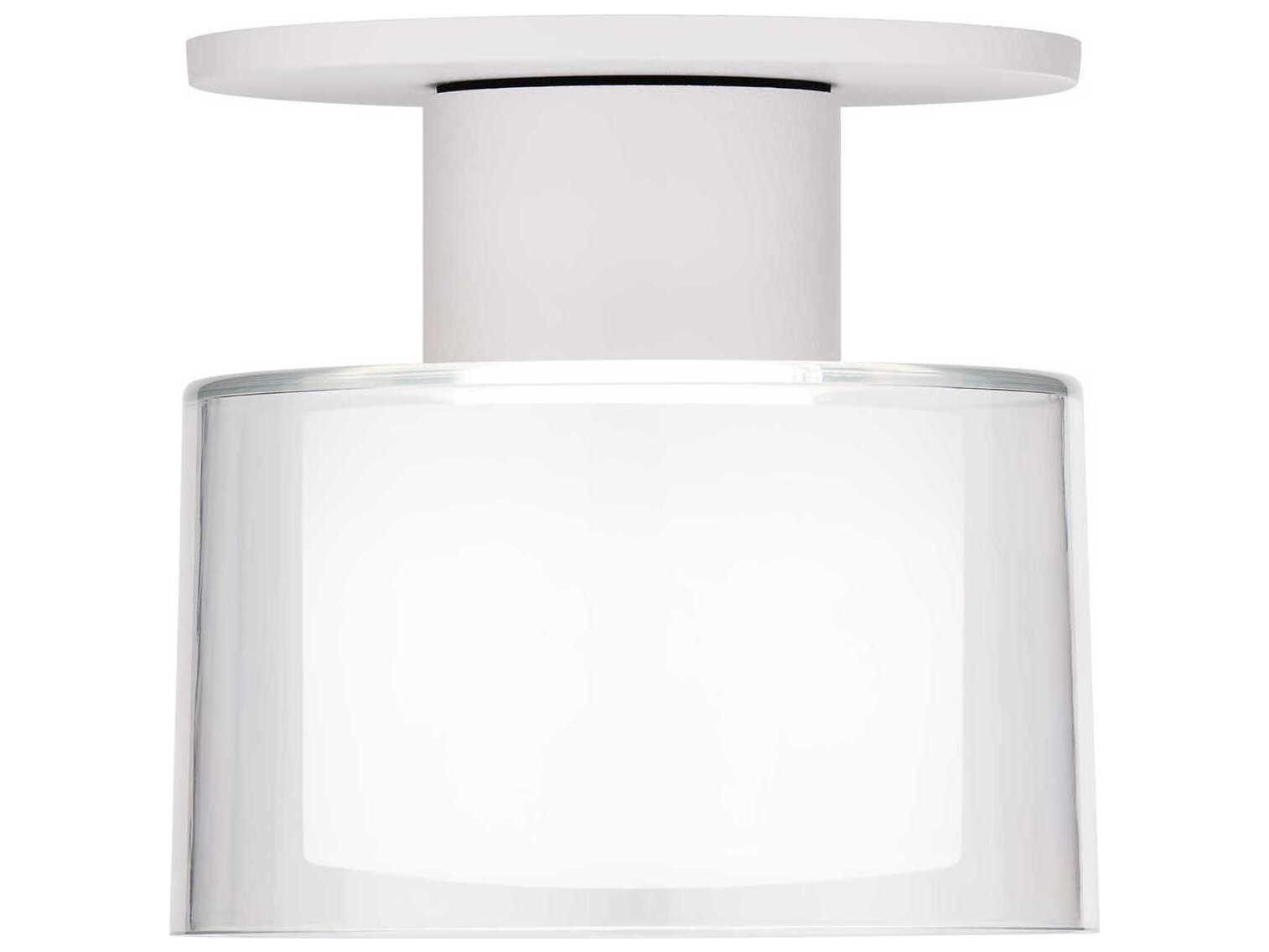 WAC Lighting Twist-N-Lite 1-Light White Round Semi Flush Mount