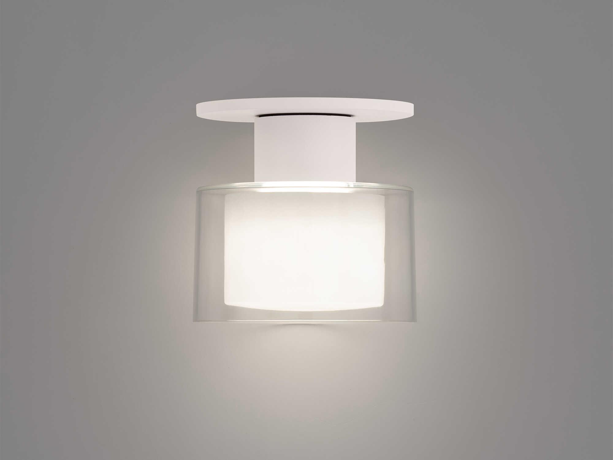 WAC Lighting Twist-N-Lite 1-Light White Round Semi Flush Mount