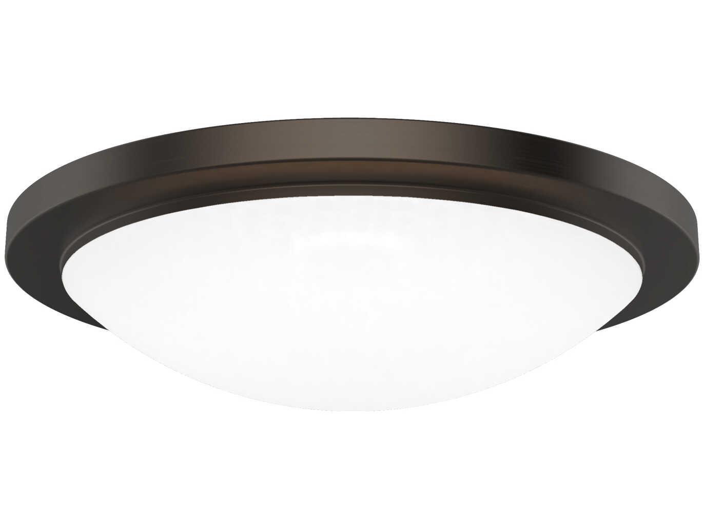WAC Lighting Dew 1-Light Bronze Round Flush Mount