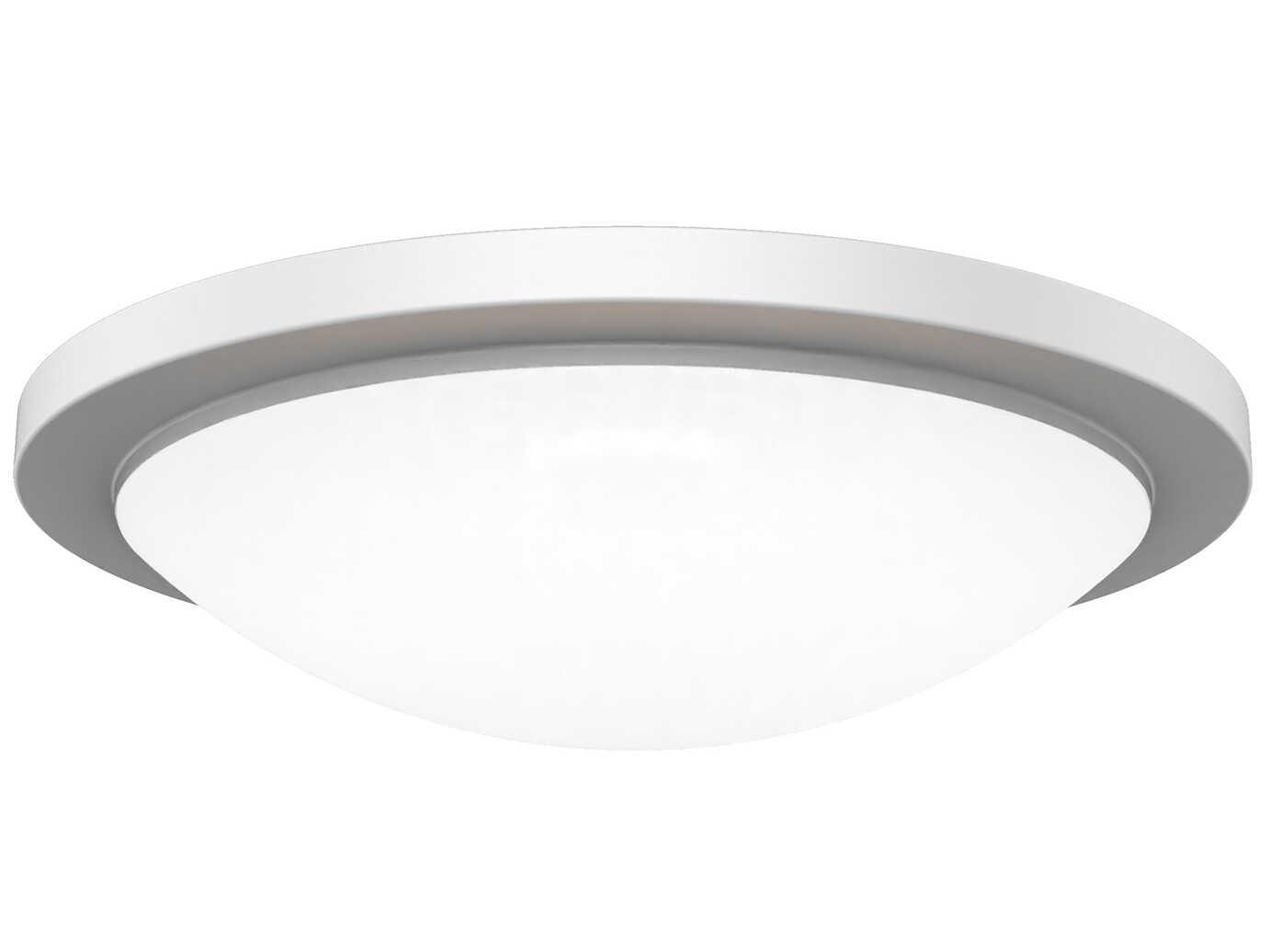 WAC Lighting Dew 1-Light White Round Flush Mount