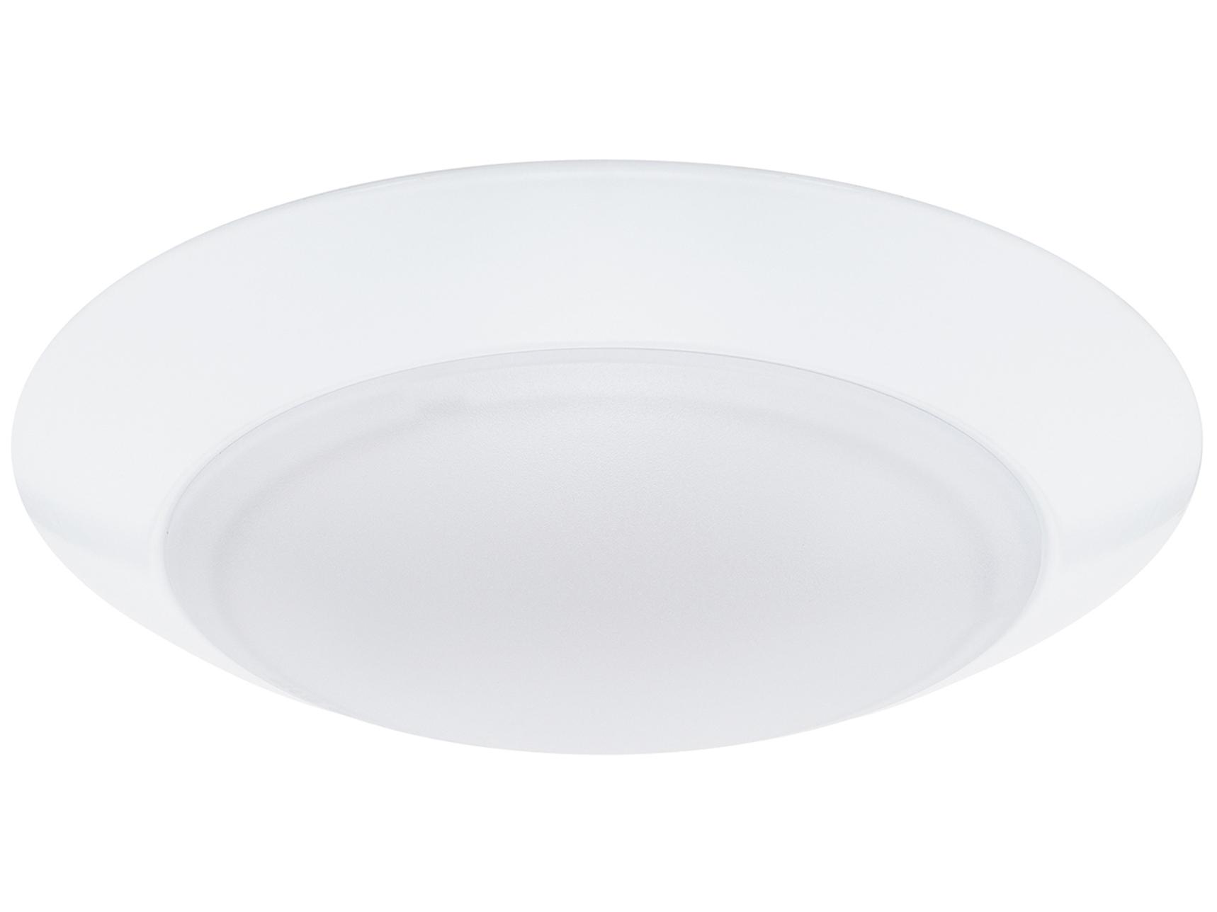 WAC Lighting Disc 1-Light White Round Flush Mount