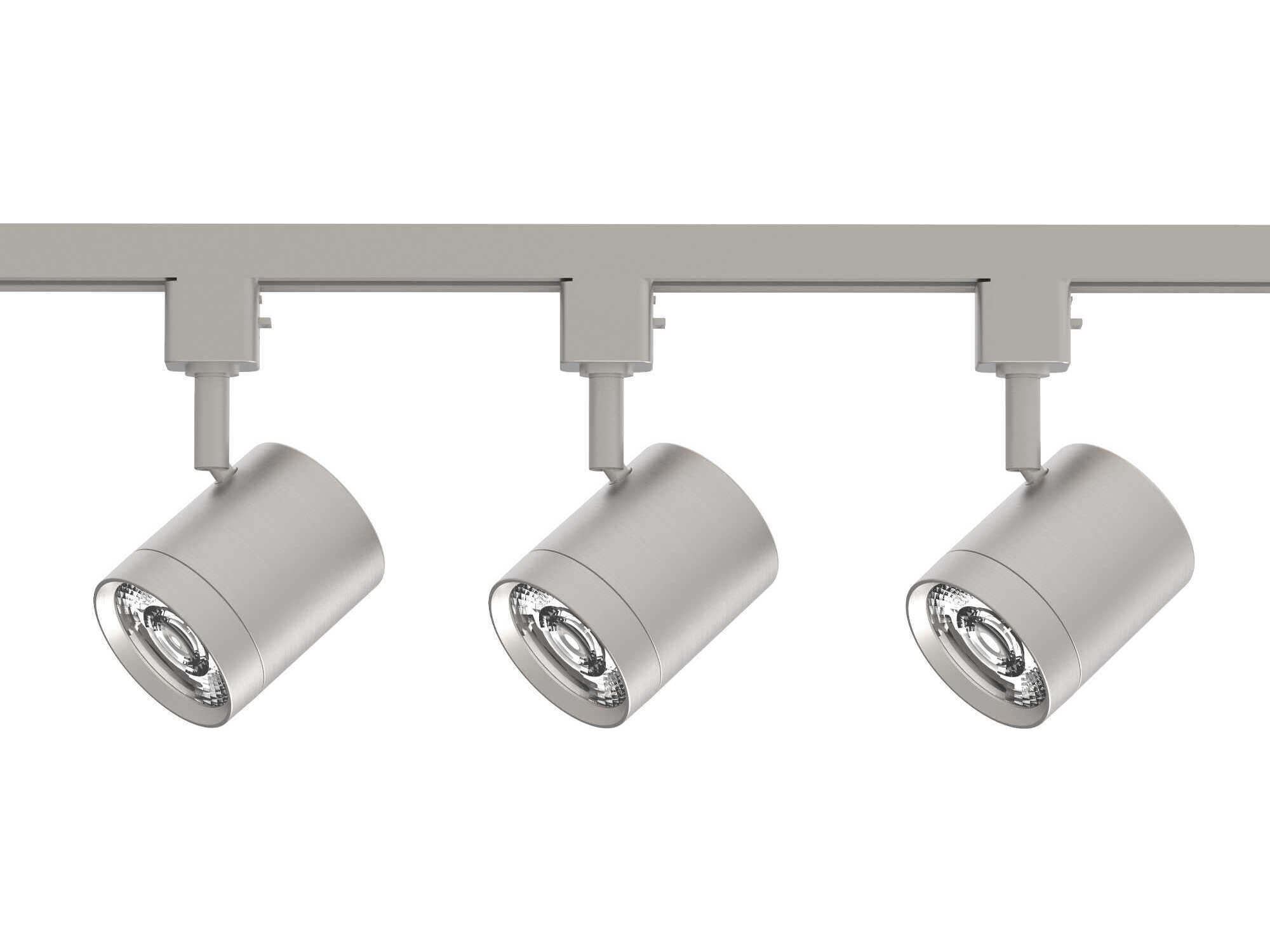 WAC Lighting Charge 3-Light Brushed Nickel Glass LED Cylinder Track & Rail Light