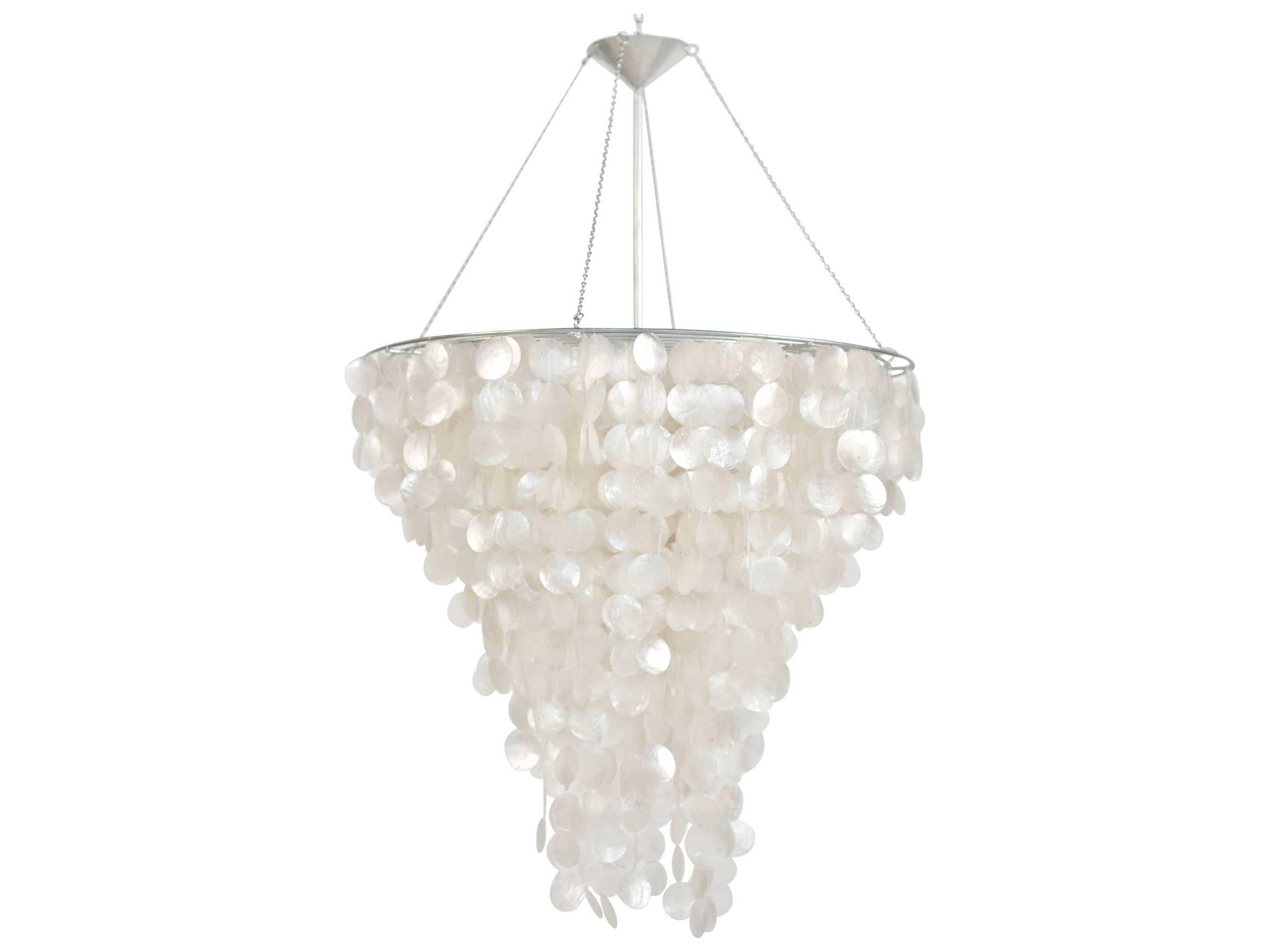 Worlds Away Nickel Drum Chandelier