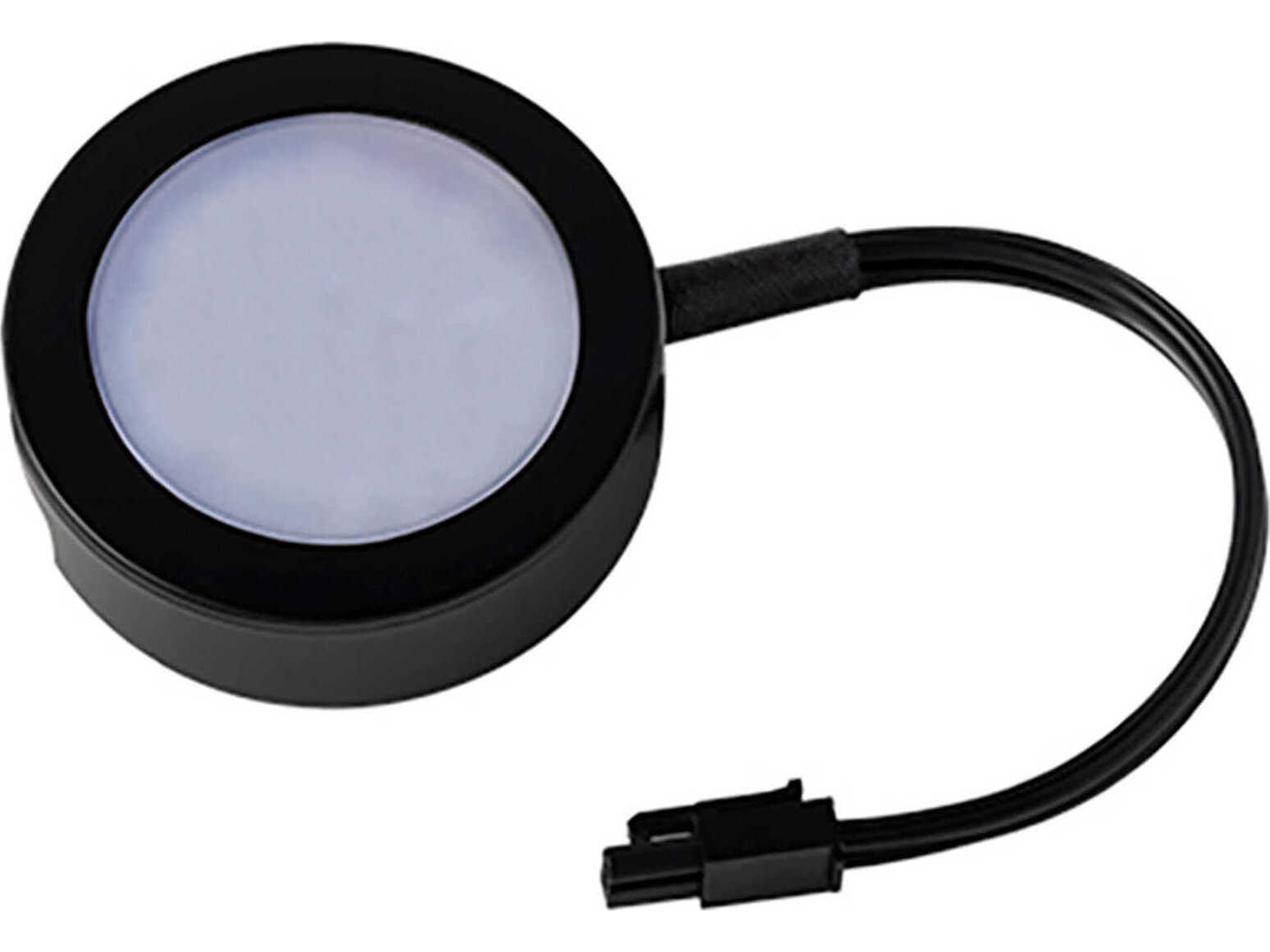 WAC Lighting Line Voltage Puck White 2700K 3500K 3000K Black LED Round Under Cabinet Light